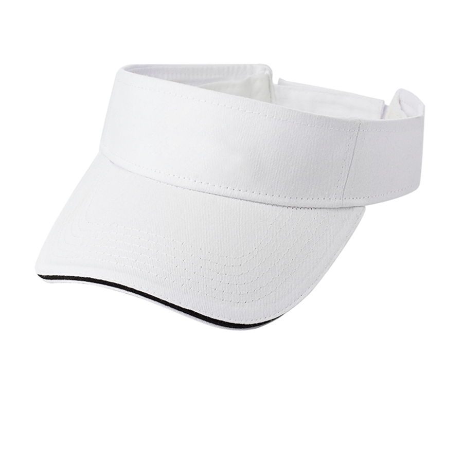 Solid Color Brushed Cotton Visor with Sweatband 8