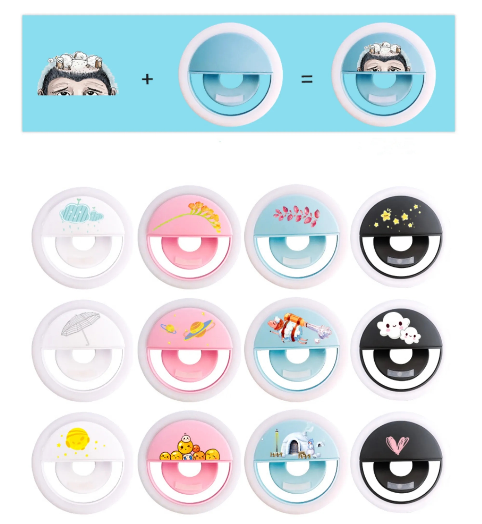 MOQ 10 PCS Rechargeable 36 LED Moblie Round Selfie Ring 4