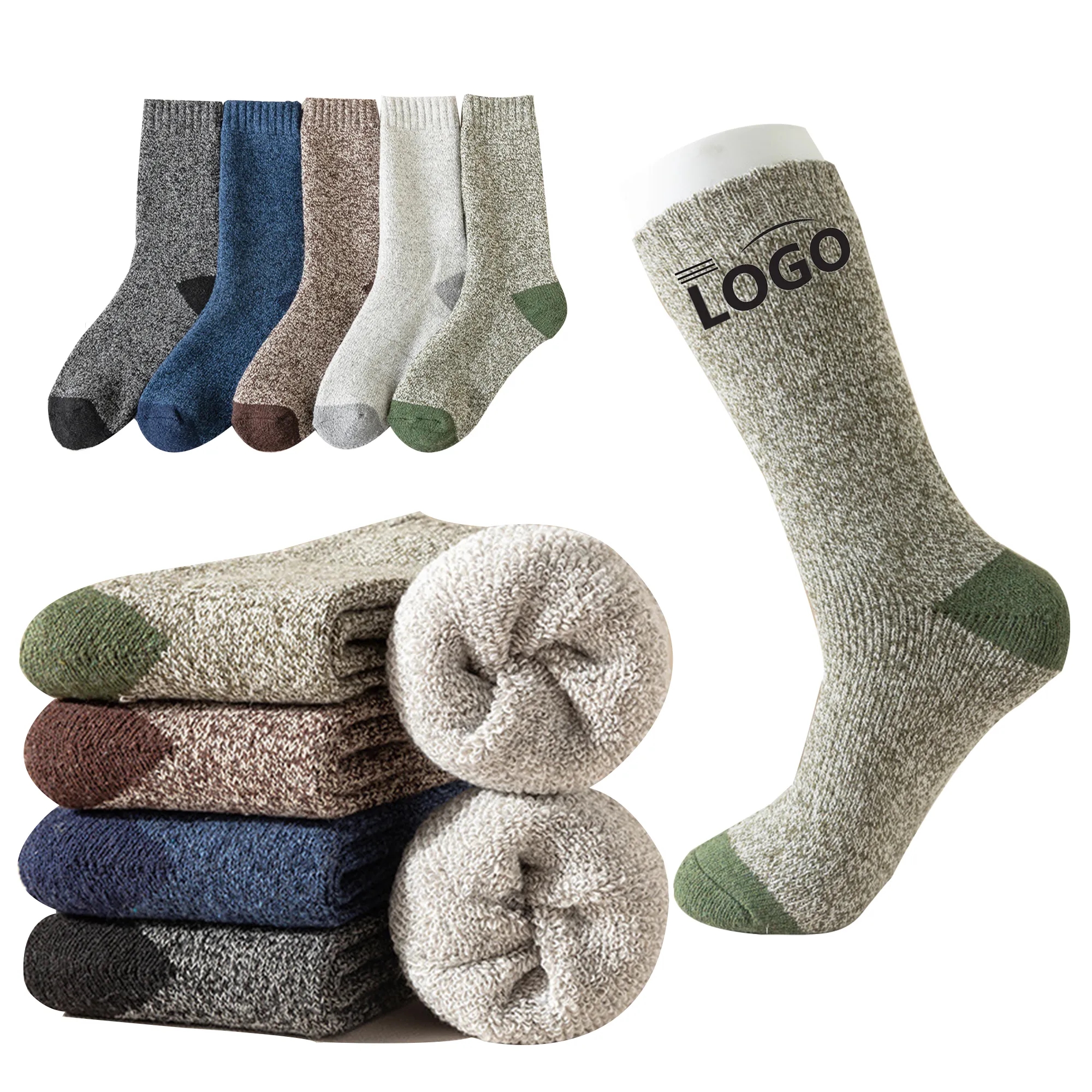 Winter Thickening Anti-Odor Sweat Absorption Wool Socks 1