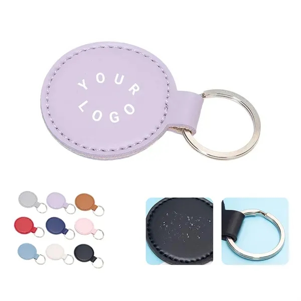 Circle leather key tags 1