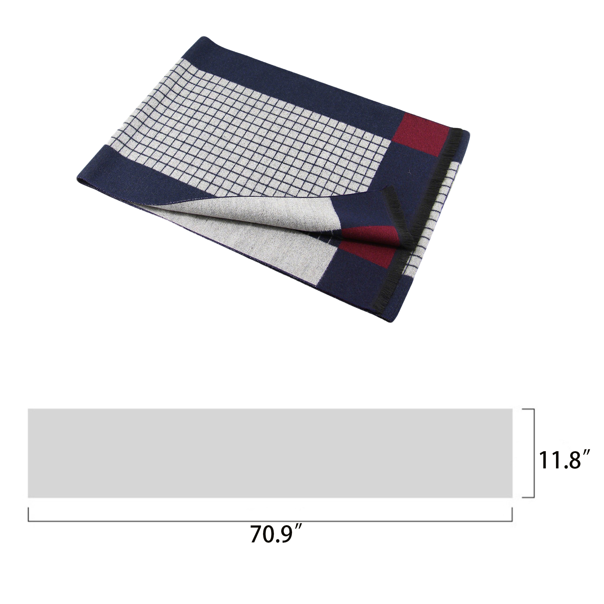 Casual Checked Wool-Blend Scarf 3