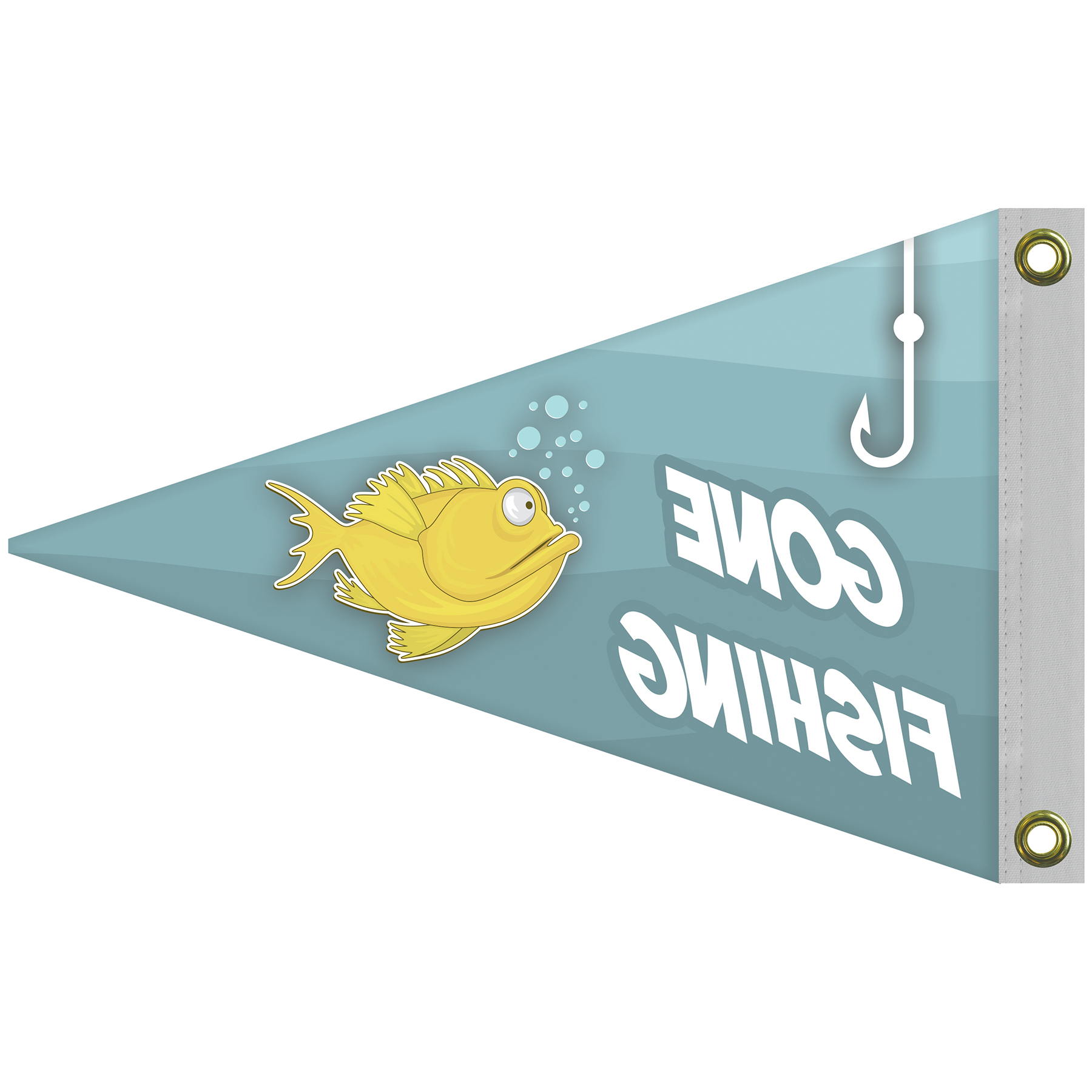 Single Reverse Knitted Polyester Pennant Boat Flag (12"x18") 3