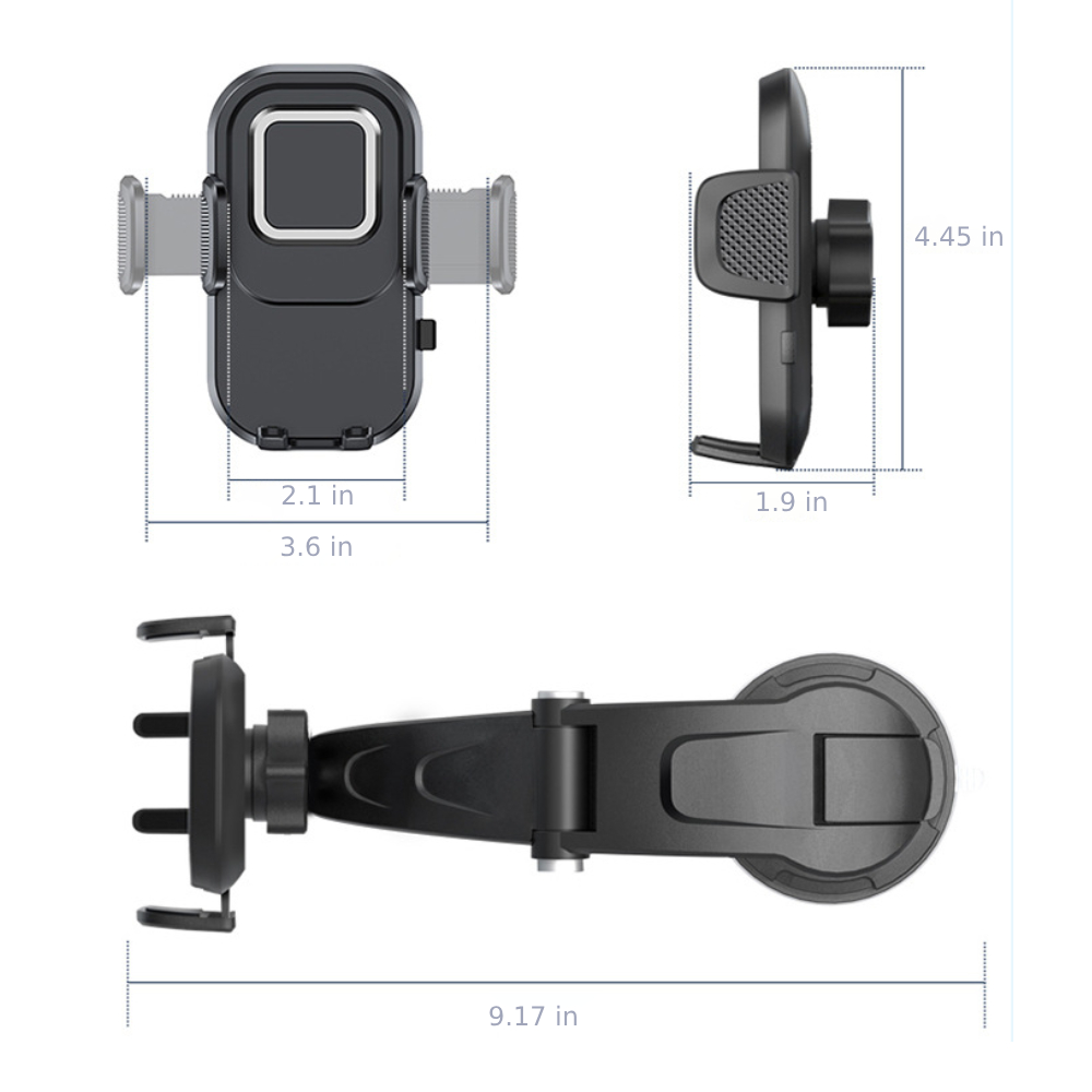 The Bottom Can Be Rotated Waterfall Suction Cup Car Phone Holder 2