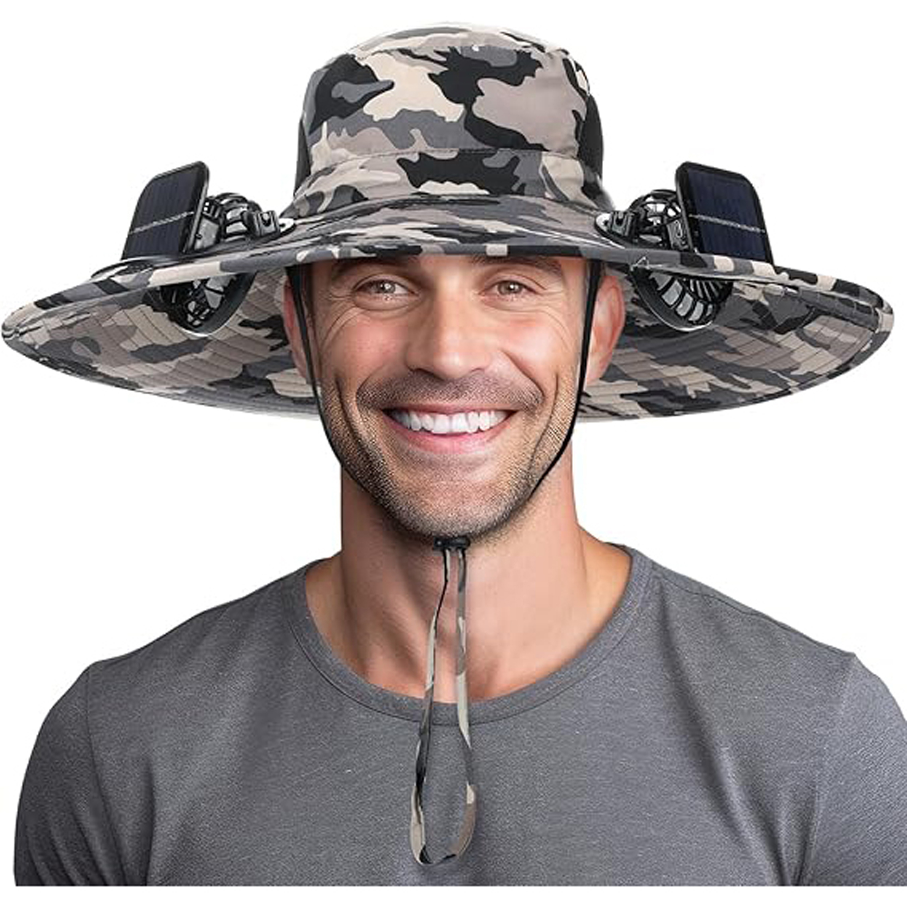 Men's Solar Powered Fan Sun Hat 5