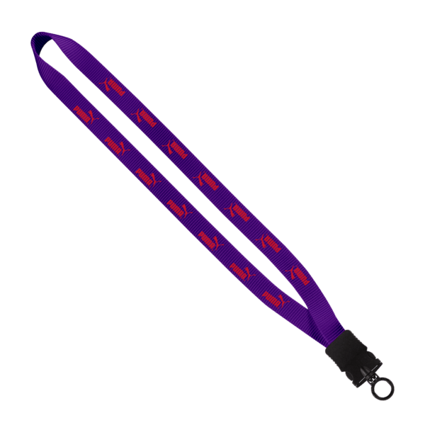 3/4" Smooth Nylon Lanyard with Snap-Buckle Release & O-Ring 33