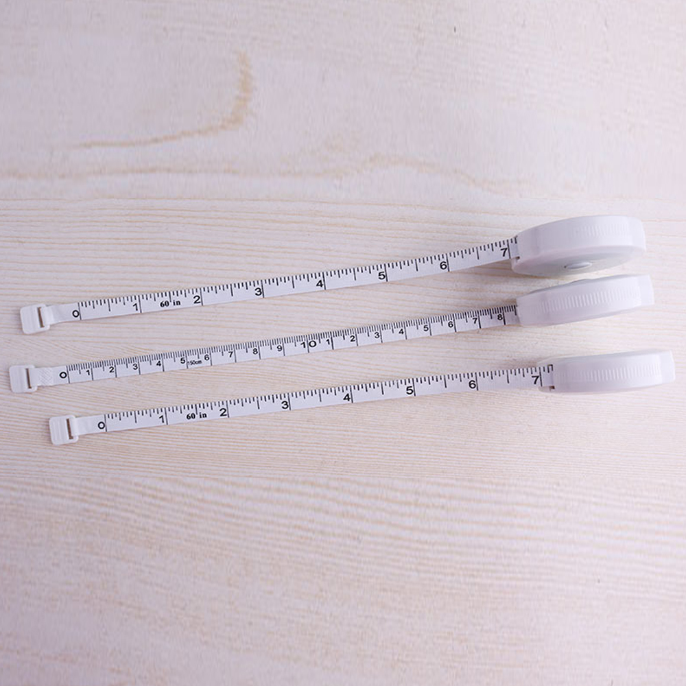 Automatic retractable 1.5m 60 inch white tape measure 6