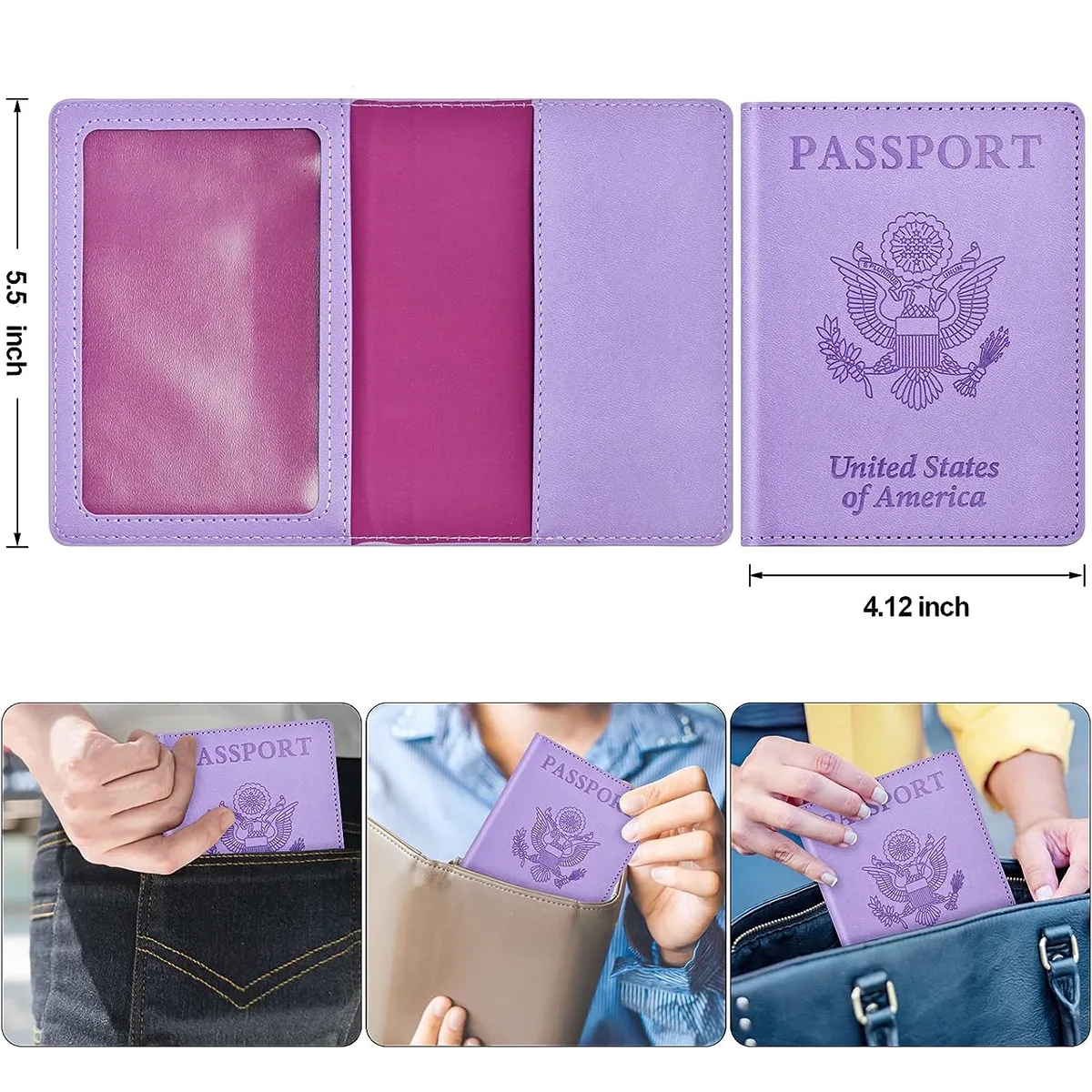 Passport Holder Case Wallet with Vaccine Card Slot 2