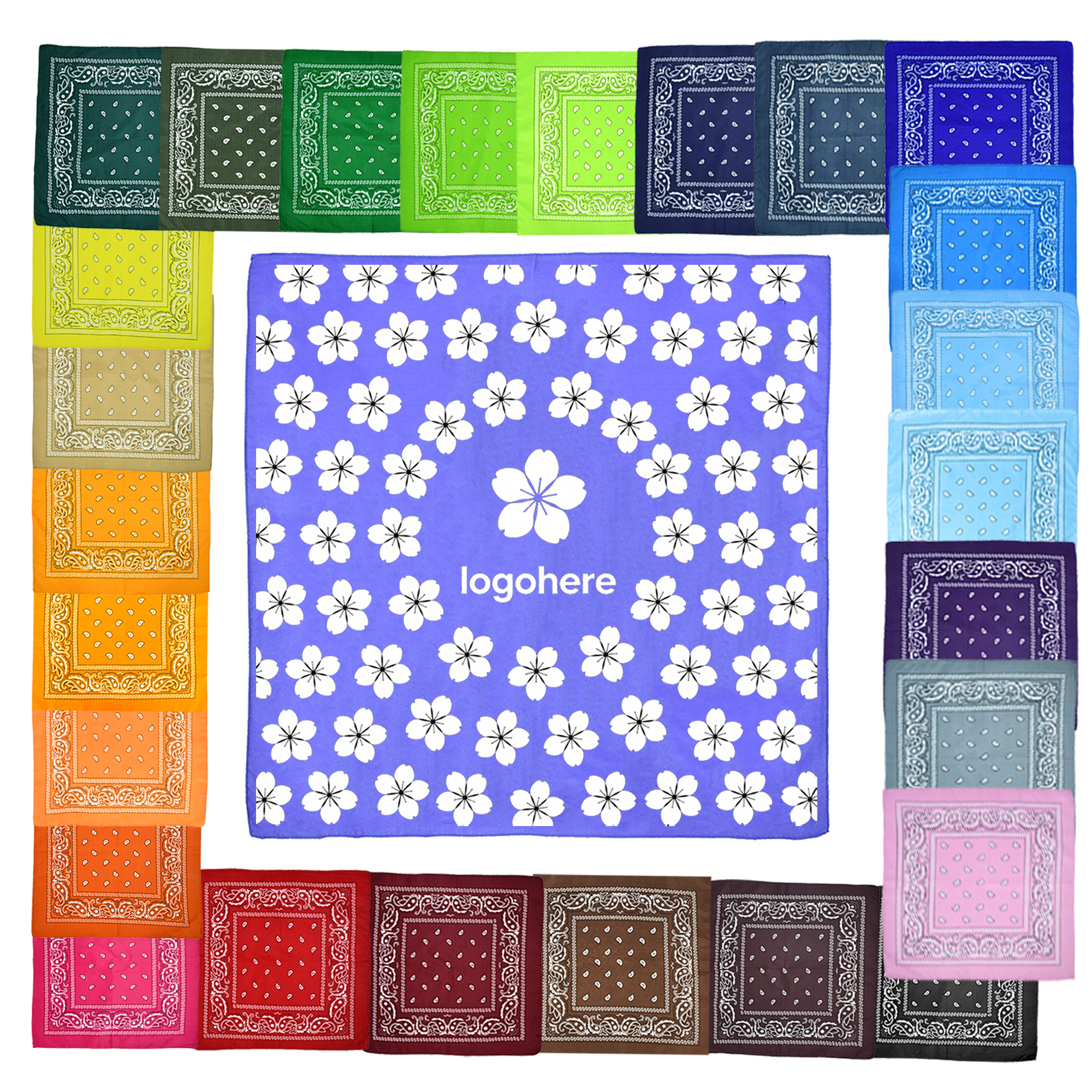 Quick Dry Custom Cotton Bandana 7