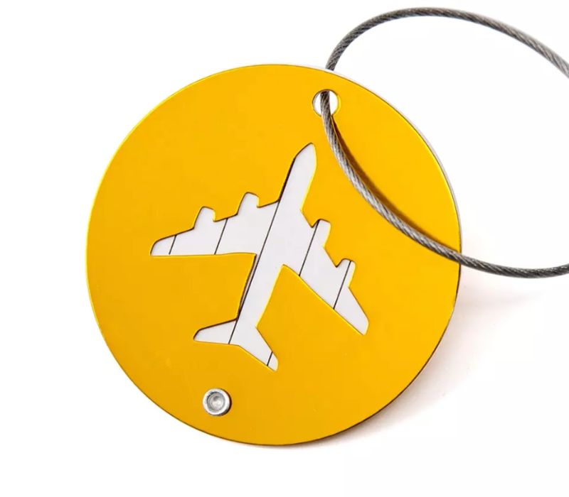 Round Aluminum Luggage Tag 5