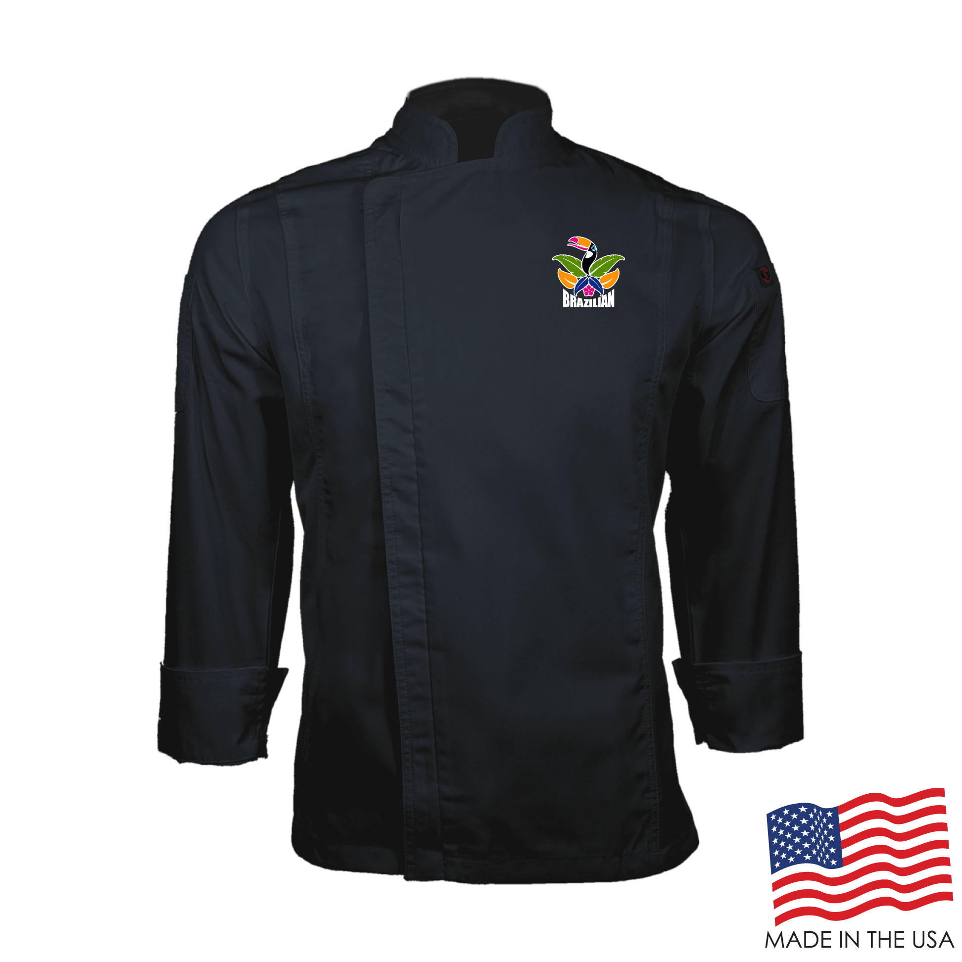Men's Long Sleeve Modern Chef Coat (FULL COLOR LOGO) 6