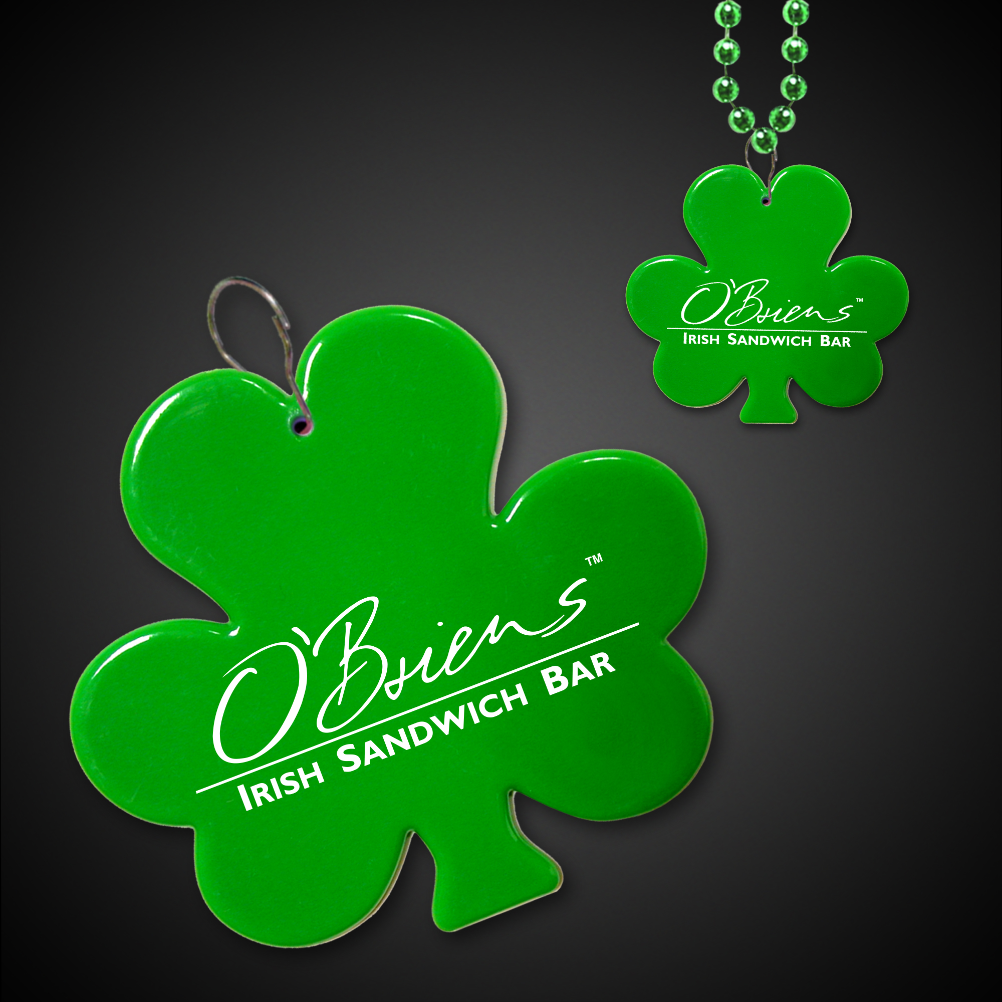 2 1/2" Clip On Shamrock Medallion Badge 3