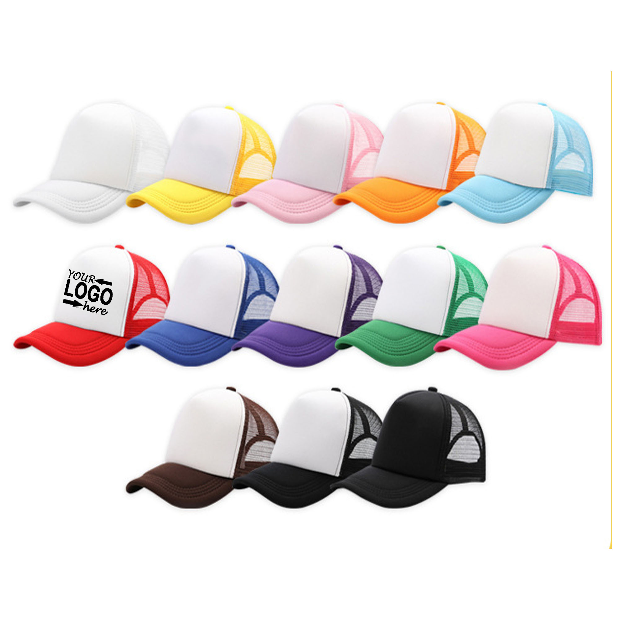 MOQ30PCS Trucker Hat Mesh Back Hat 3
