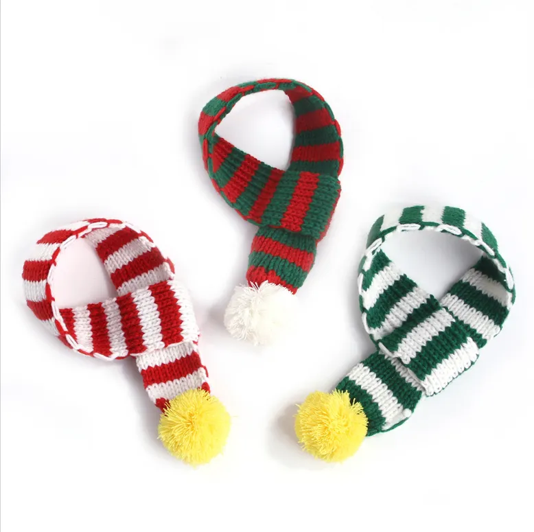 Knitted Christmas Pet Scarf 2