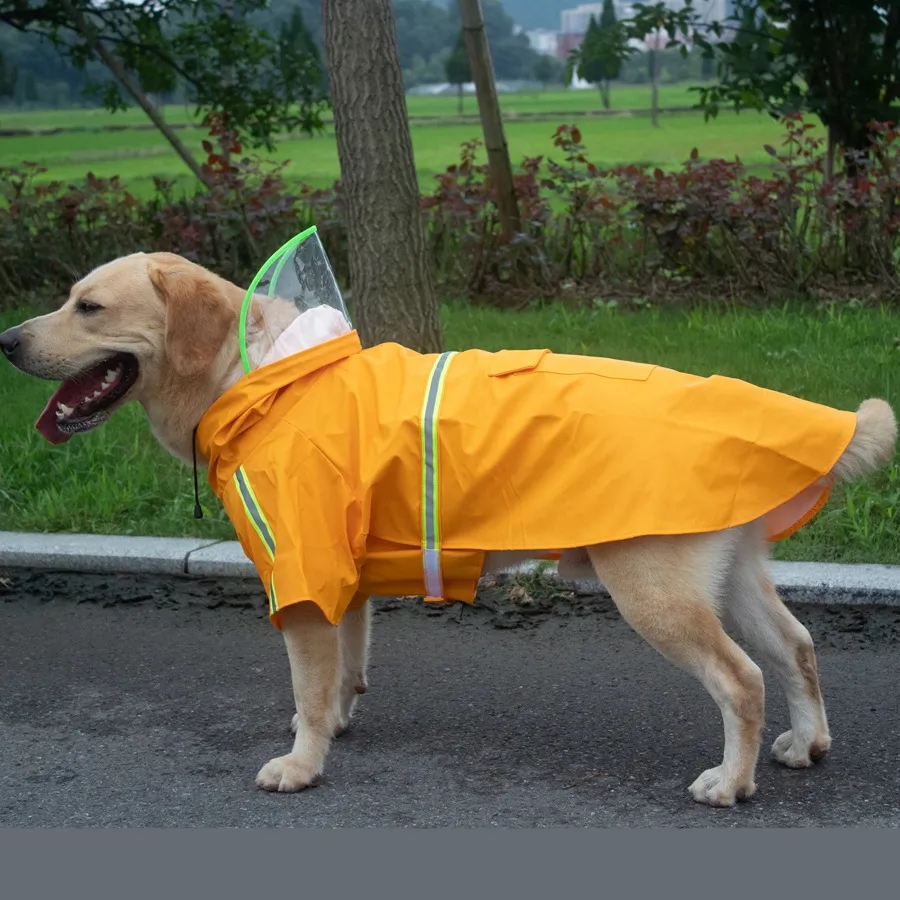Raincoats for Large Dogs with Reflective Strip Rain 7