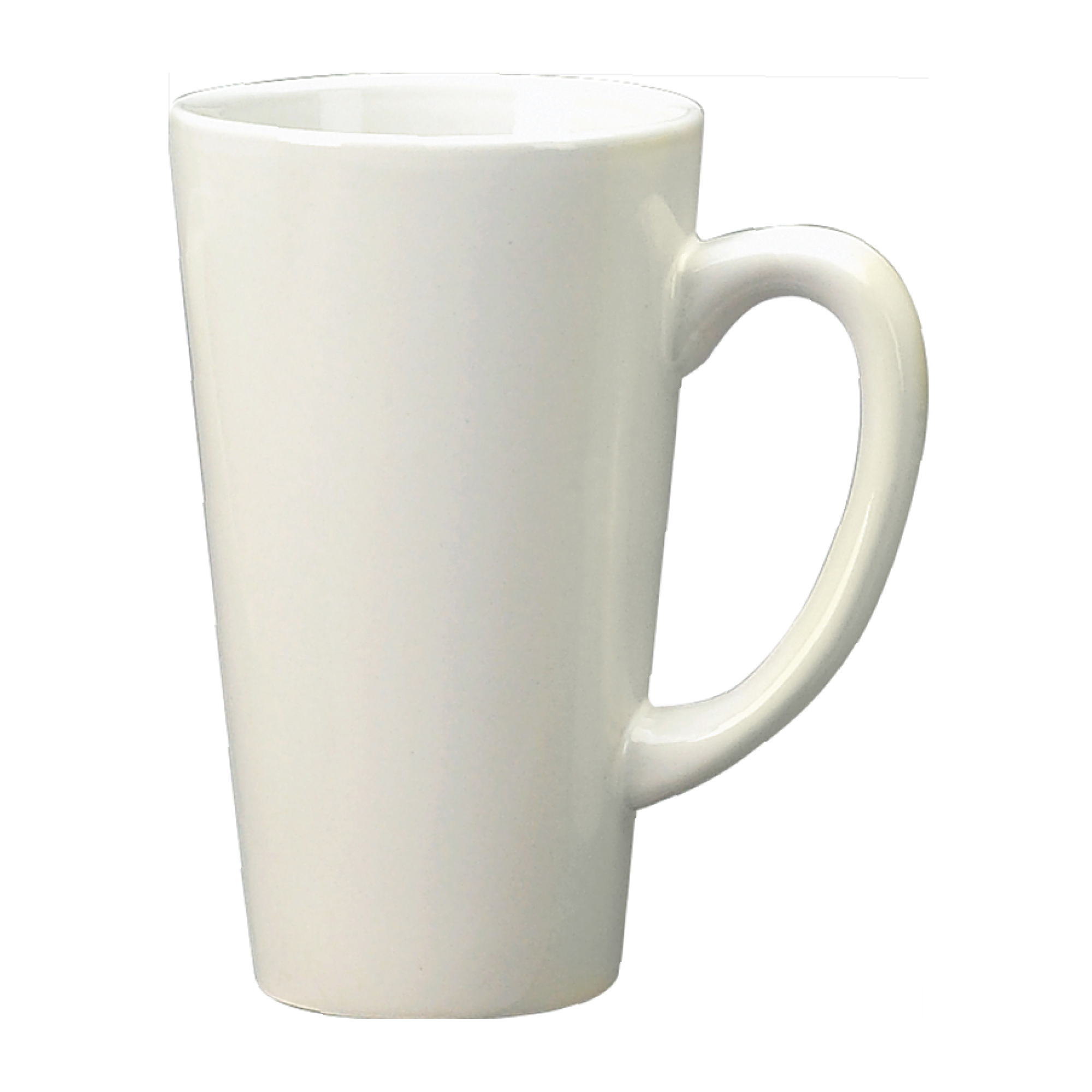 16 oz White Funnel Tall Latte Mug