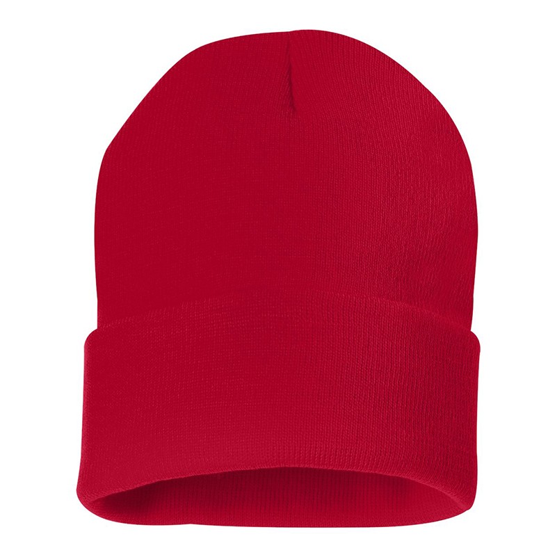 Cuffed Beanie With Faux Leather Patch 5