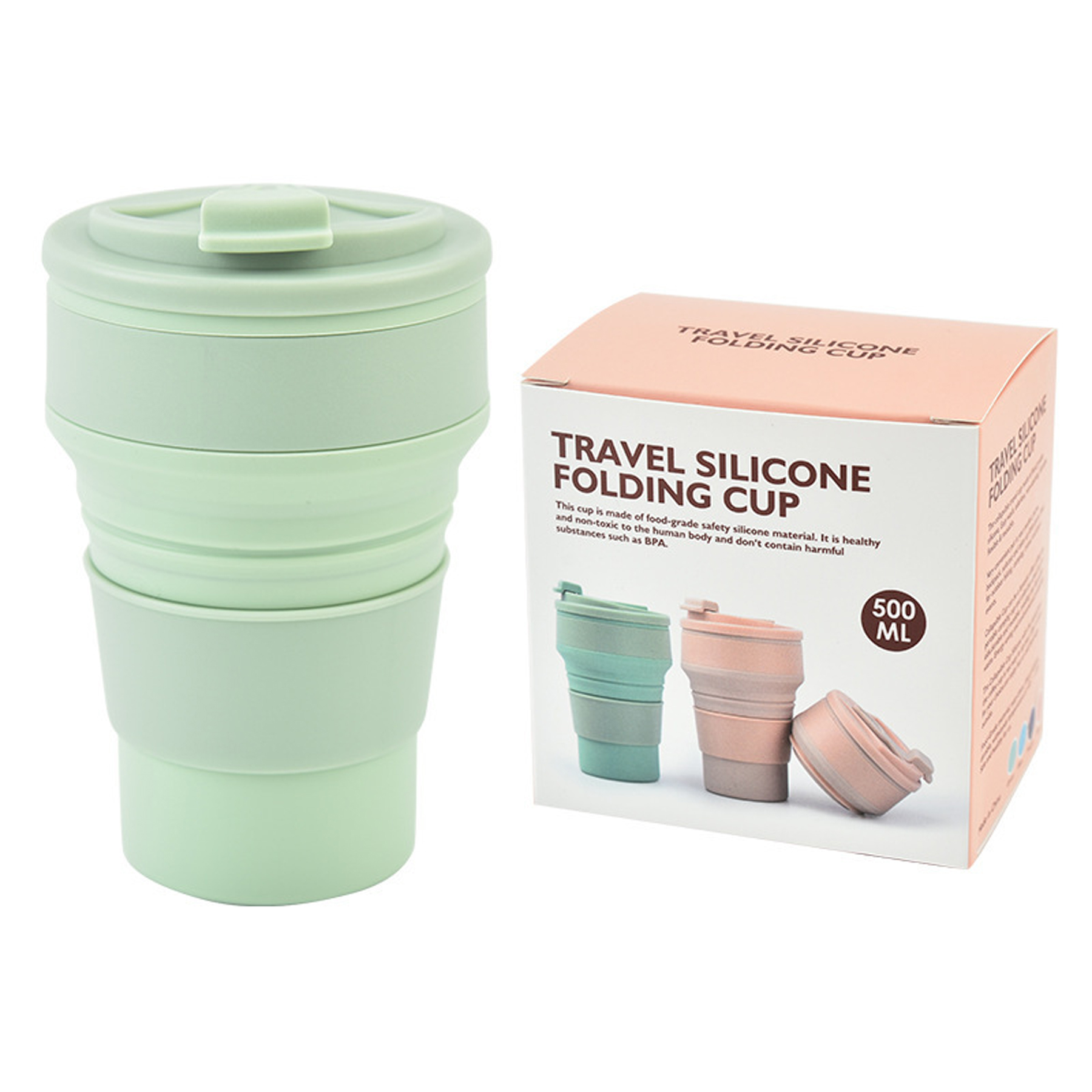 17oz Silicone Collapsible Travel Cup. 4