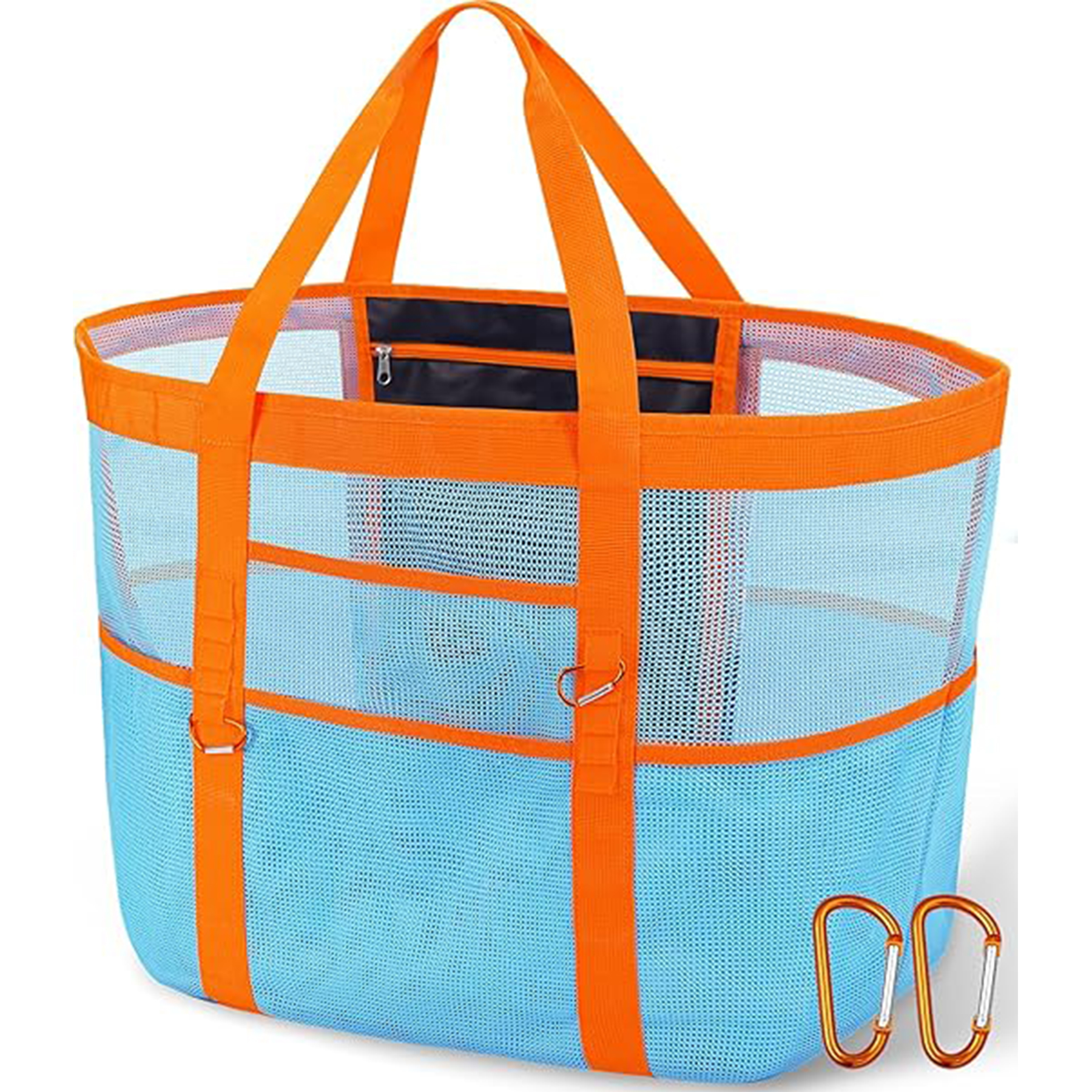 Mesh Large Beach Tote Bag, custom tote bag with logo imprint 2