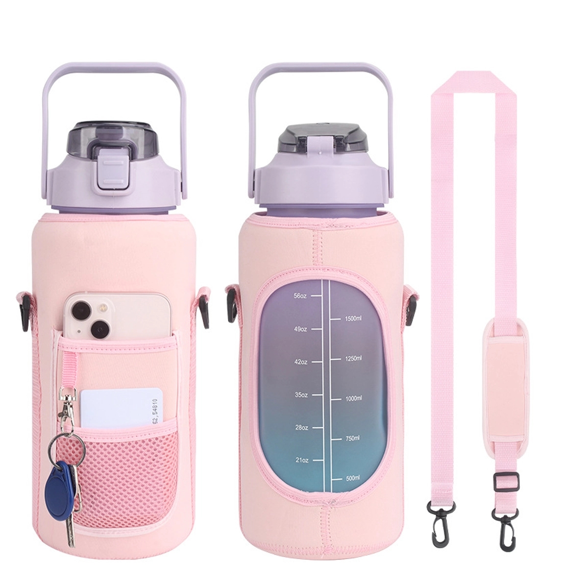 Water Jug Sleeve Carrier Holder With Shoulder Strap 4