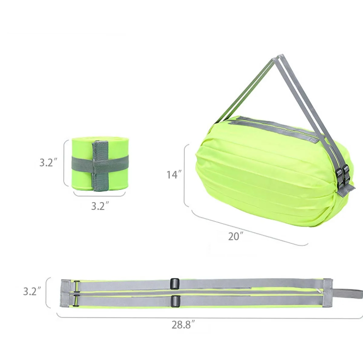 Large Travel Foldable Nylon Bag Portable Handbag Backpack 6