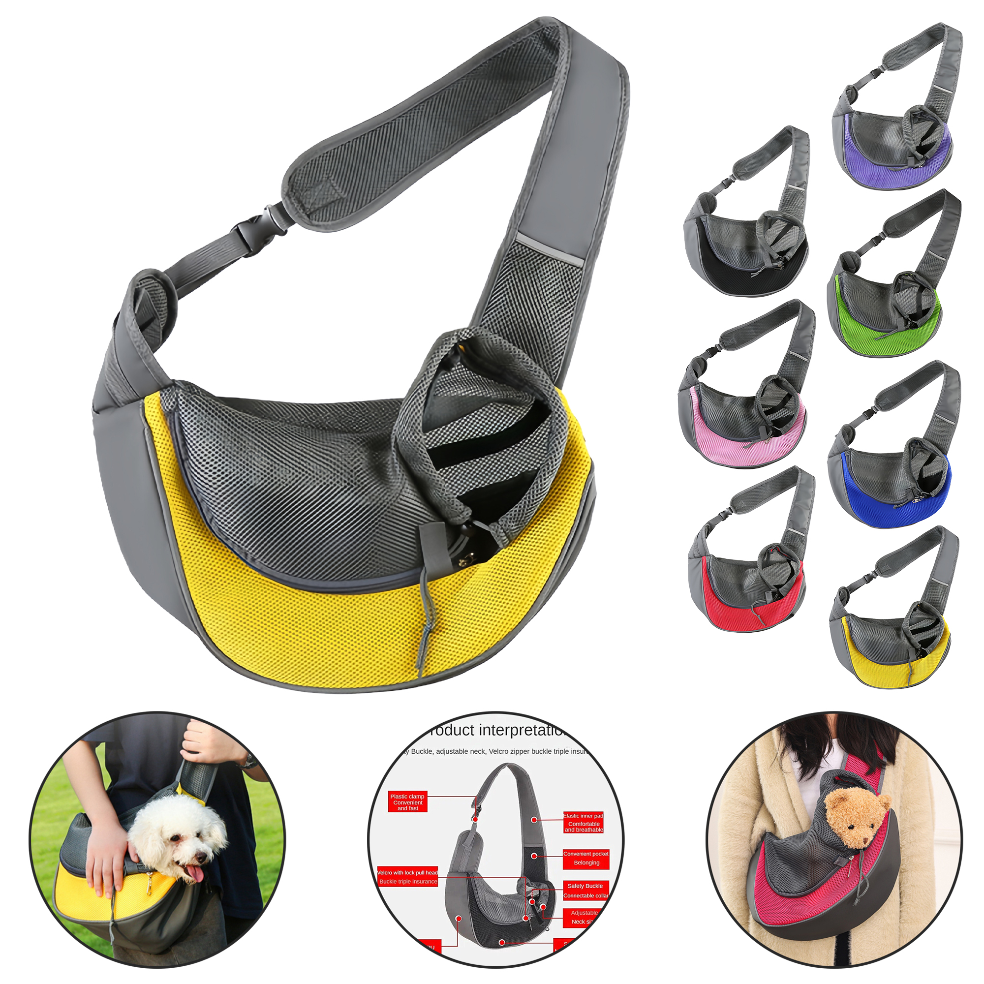 Single Shoulder Cat Dog Carrier Pet Travel Backpack 9