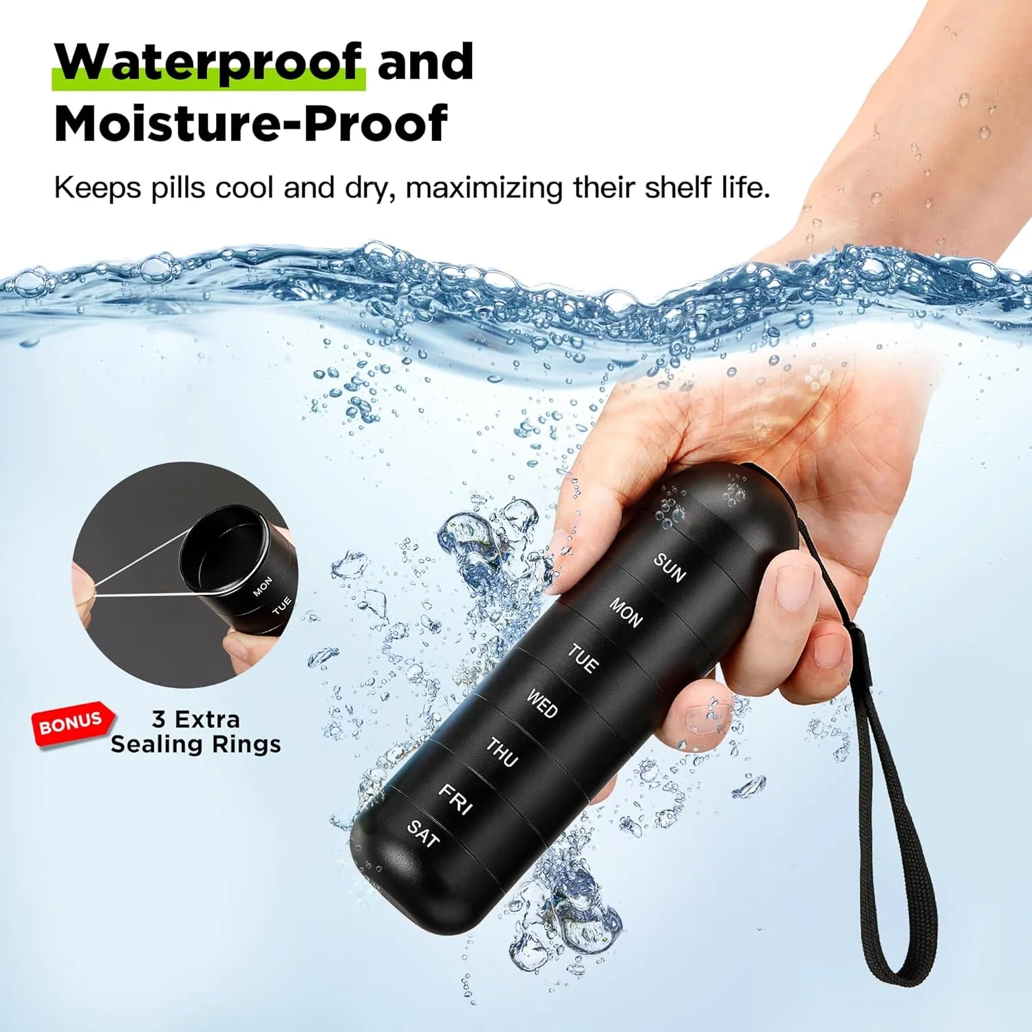 Waterproof Detachable Weekly Pill Organizer Box 4