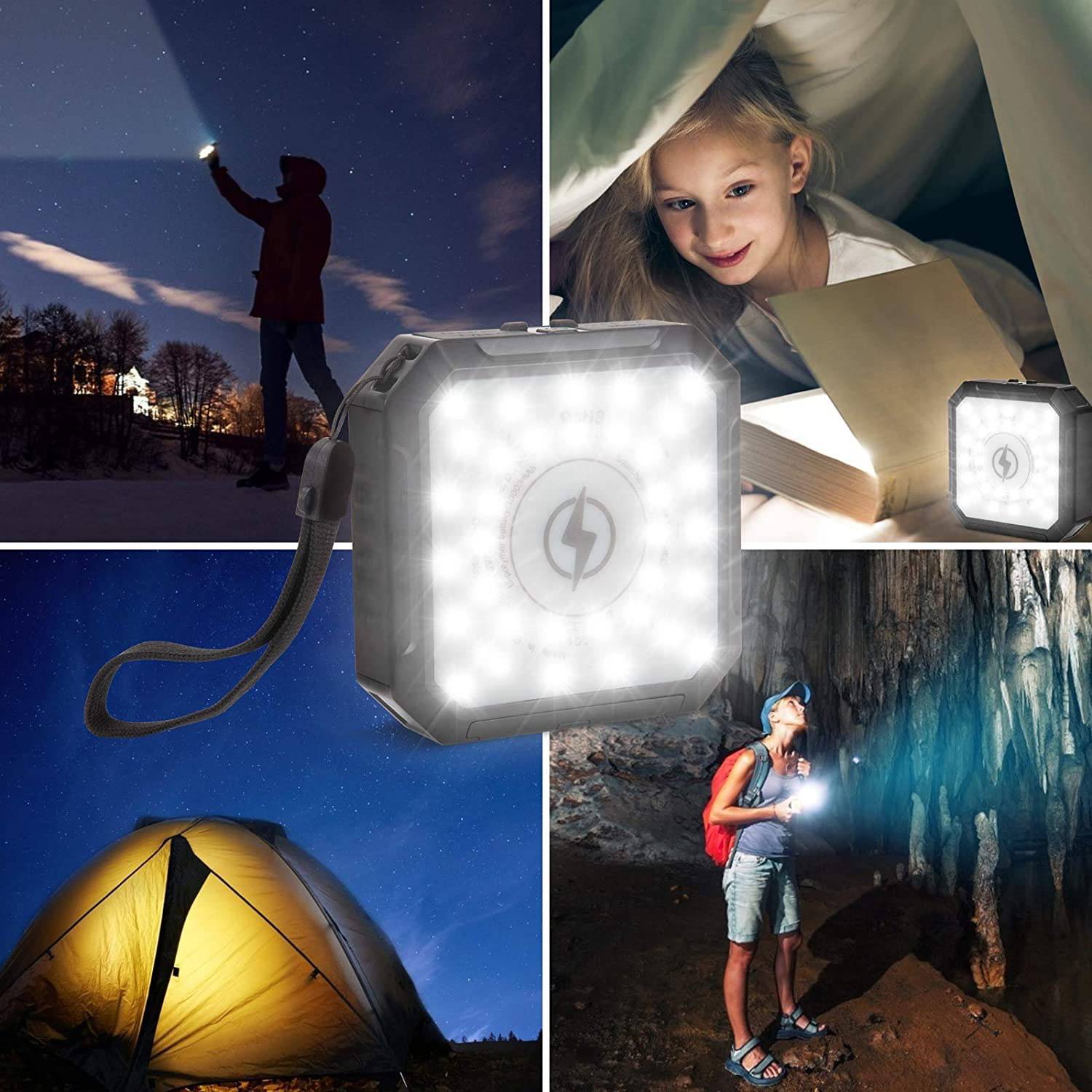 Solar Power Bank Light with Wireless Charger 1