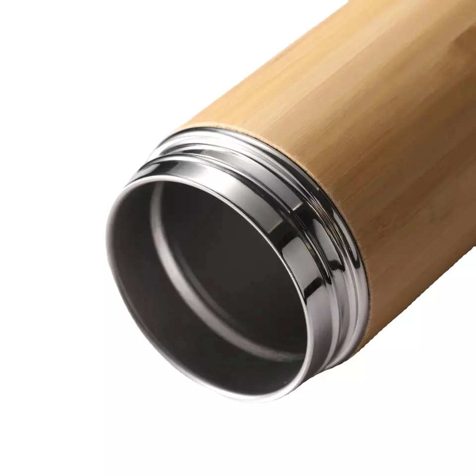 Vacuum Bamboo Water Bottle 1