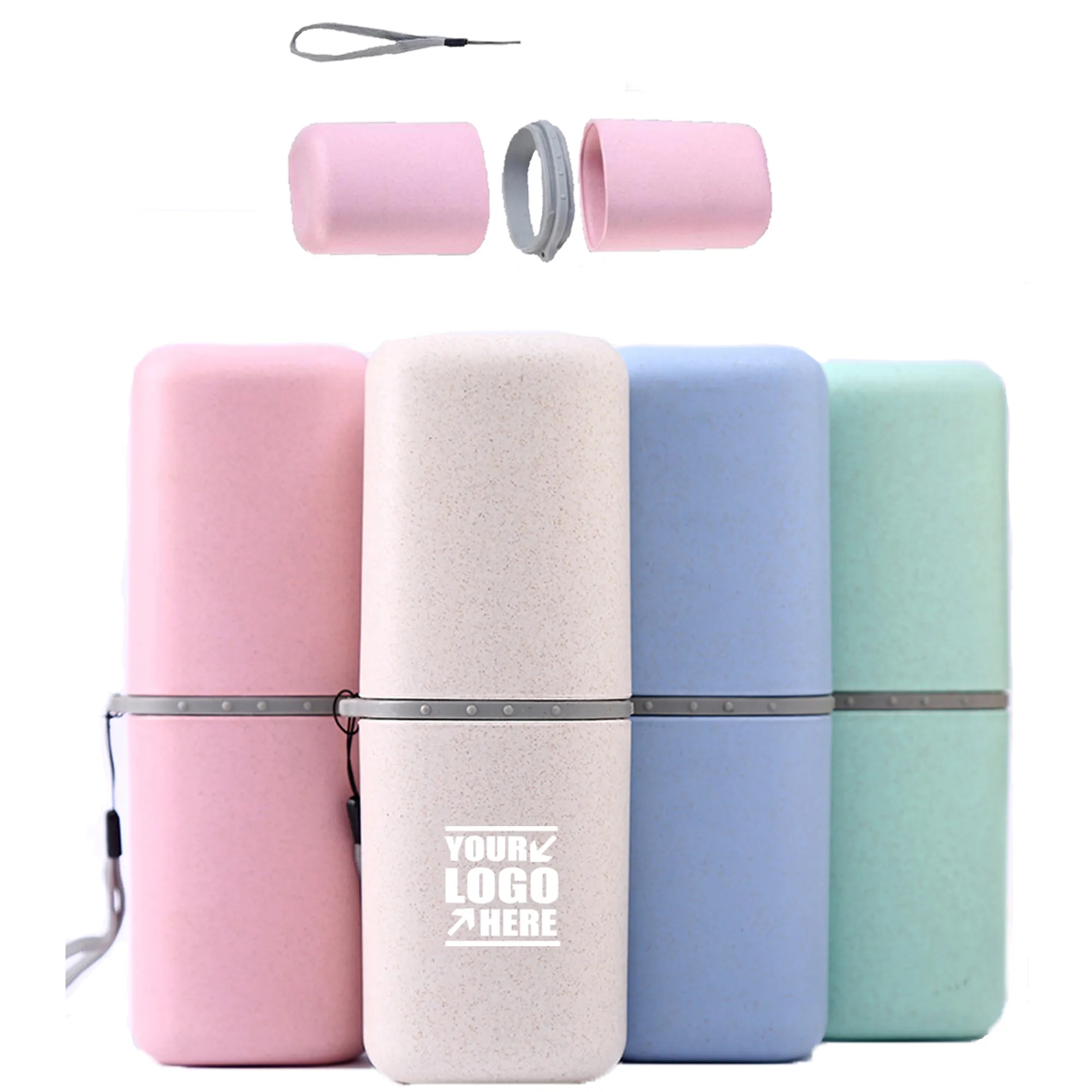 Portable Travel Toothbrush Case 2 in 1 Gargle Cup 3