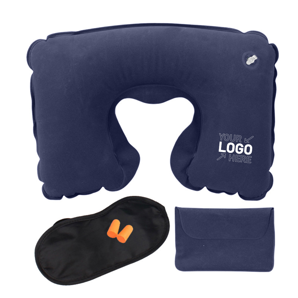 Travel Pillow Kit W/Ear Plugs & Eye Mask 5