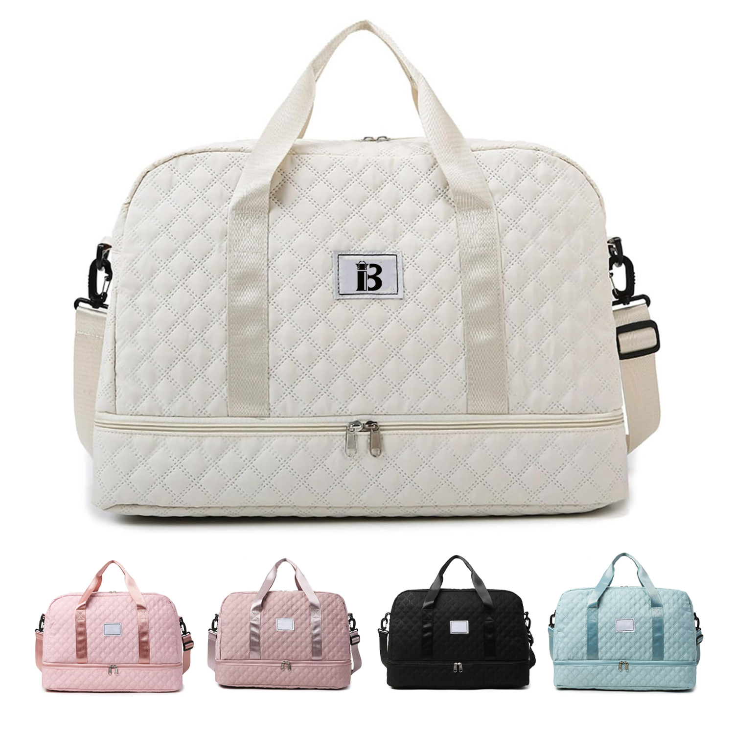 Large Capacity Argyle Travel Duffle Bag 1