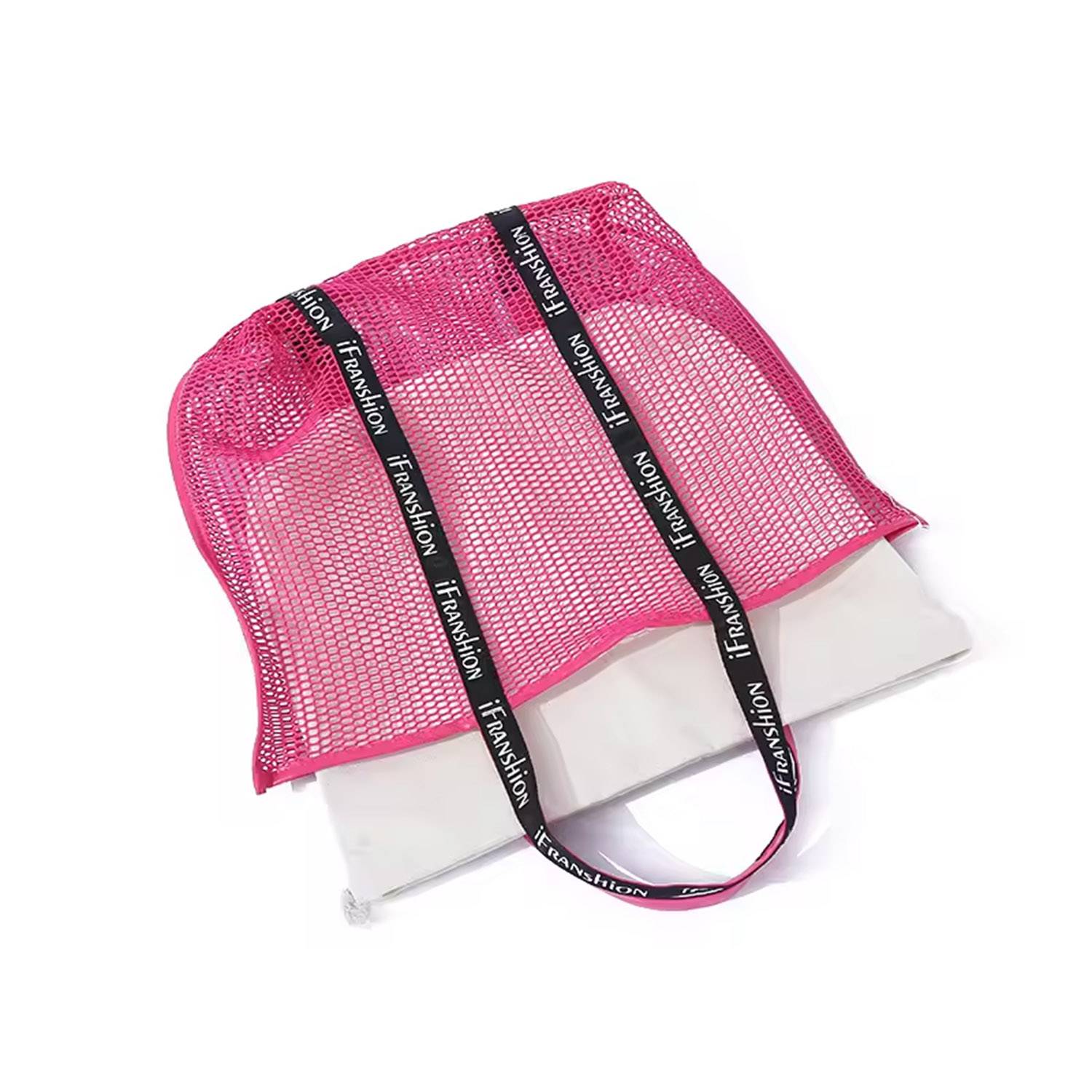 Women Mesh Bag Beach Tote 5
