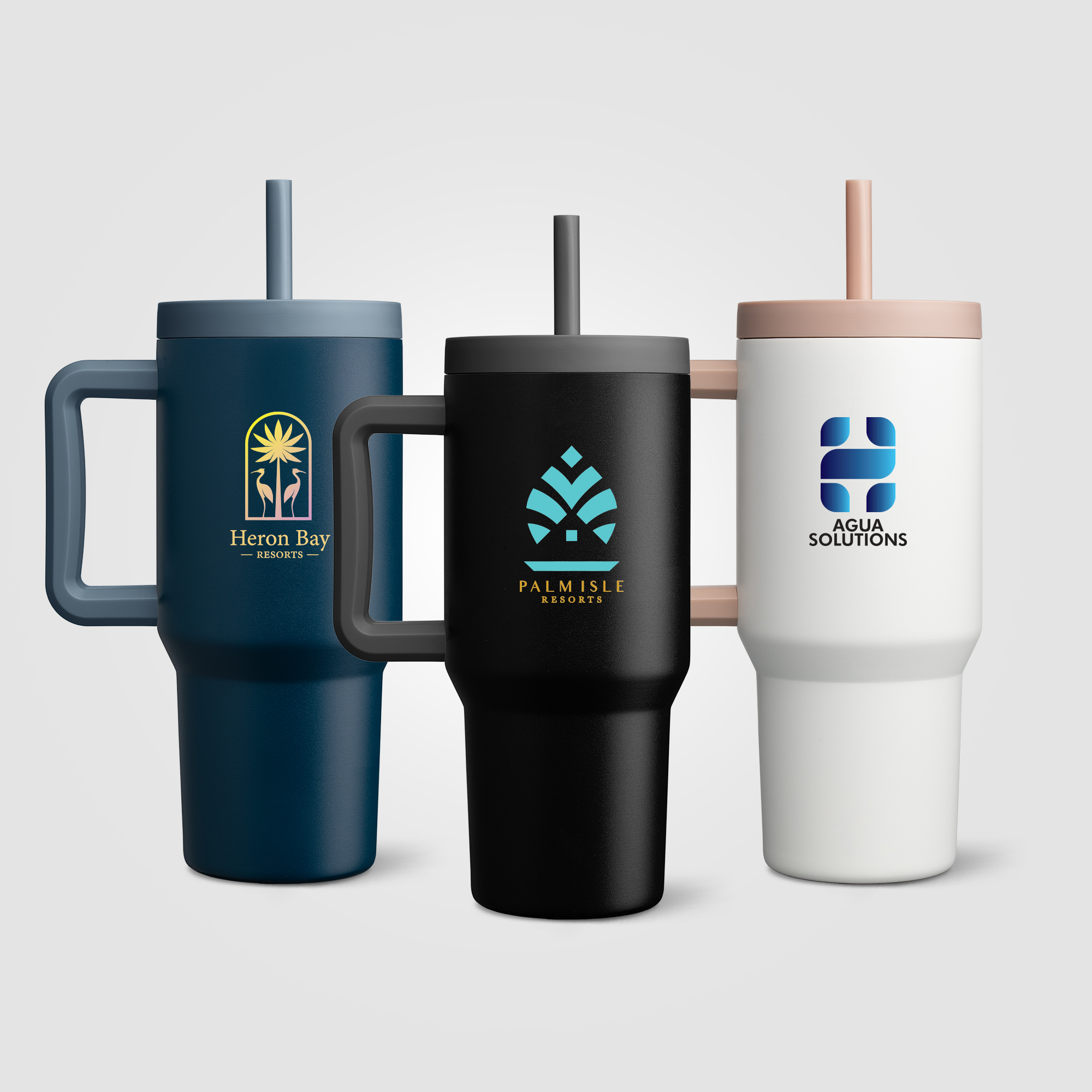 Grosche Aspen Stainless Steel Triple-Wall Insulated Straw Mug - 32oz 5