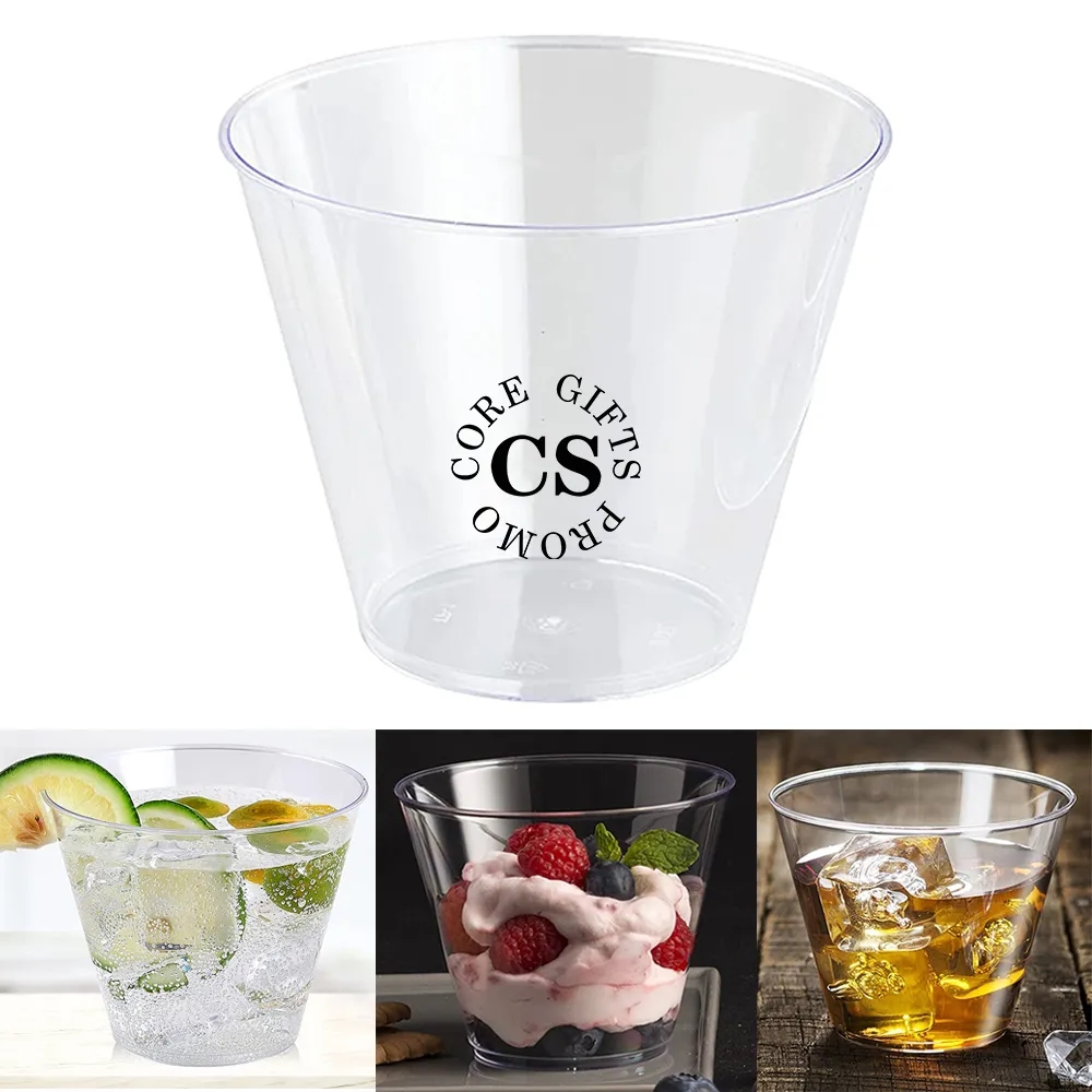 9Oz Clear Hard Plastic Cups 1