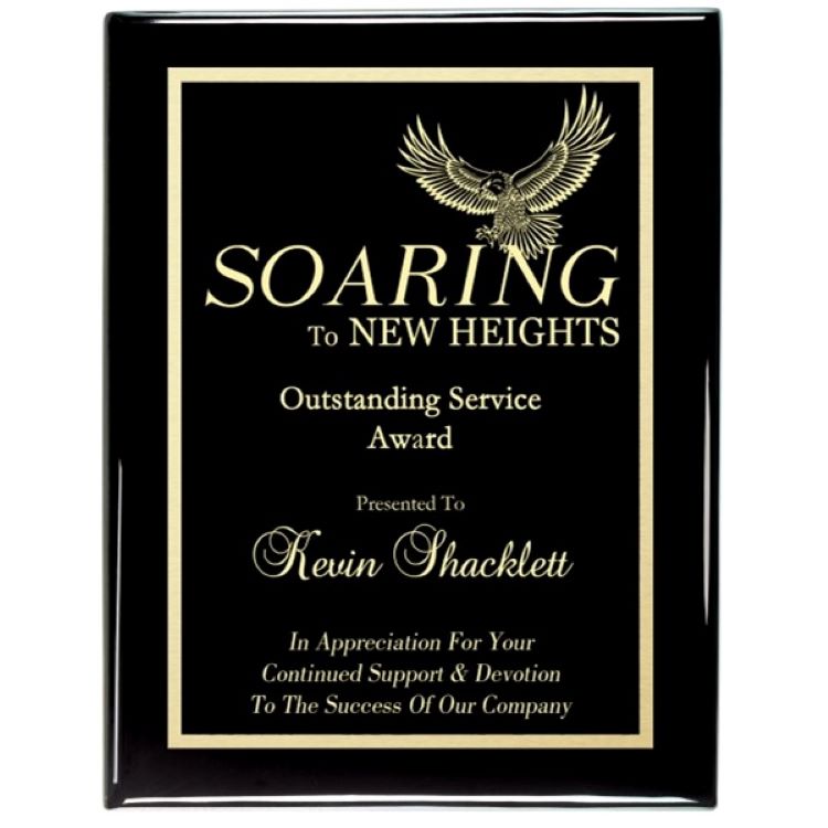 Double Plate Lasered Plaque-Piano Black