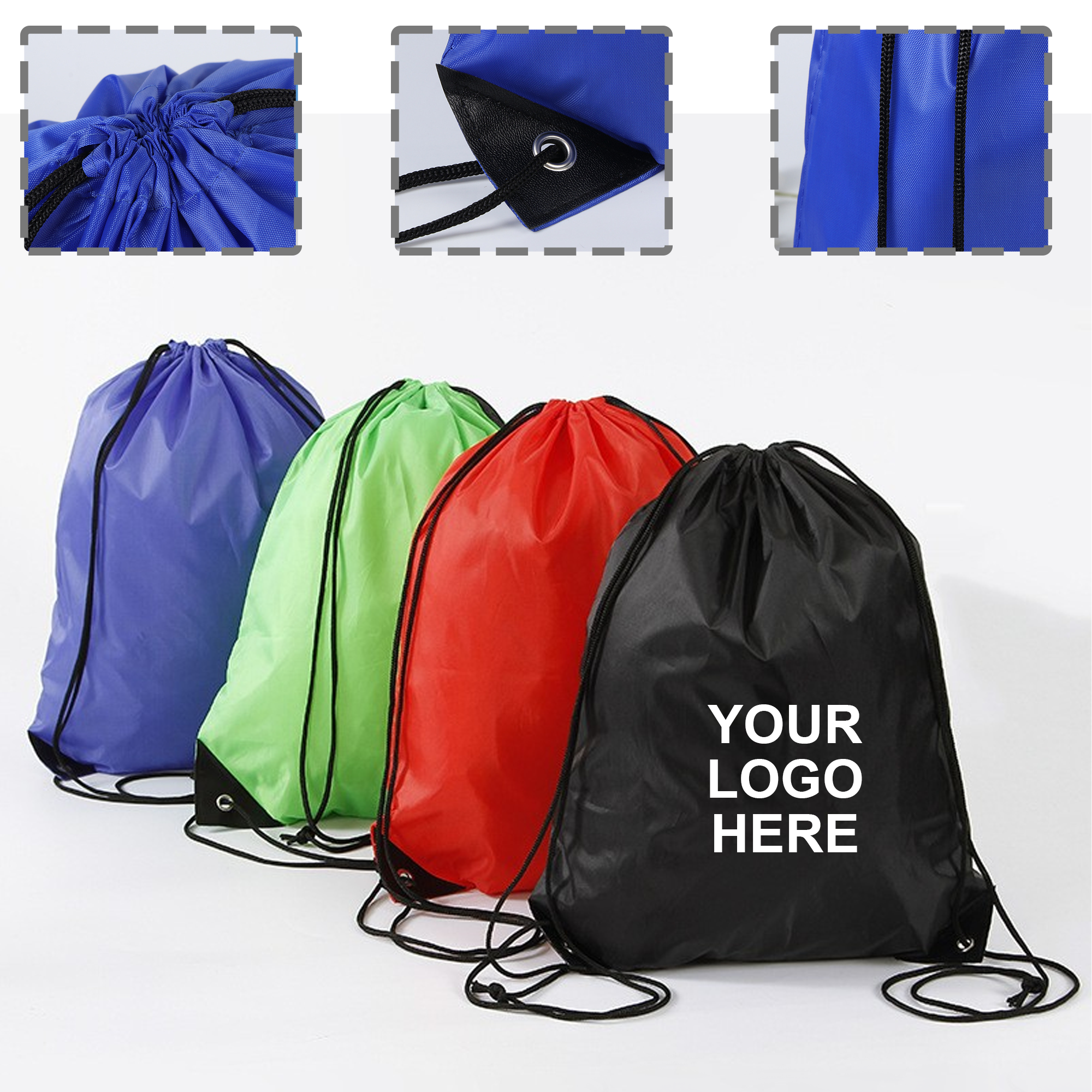 Breathable Rope Backpack Made of 210D Oxford 3