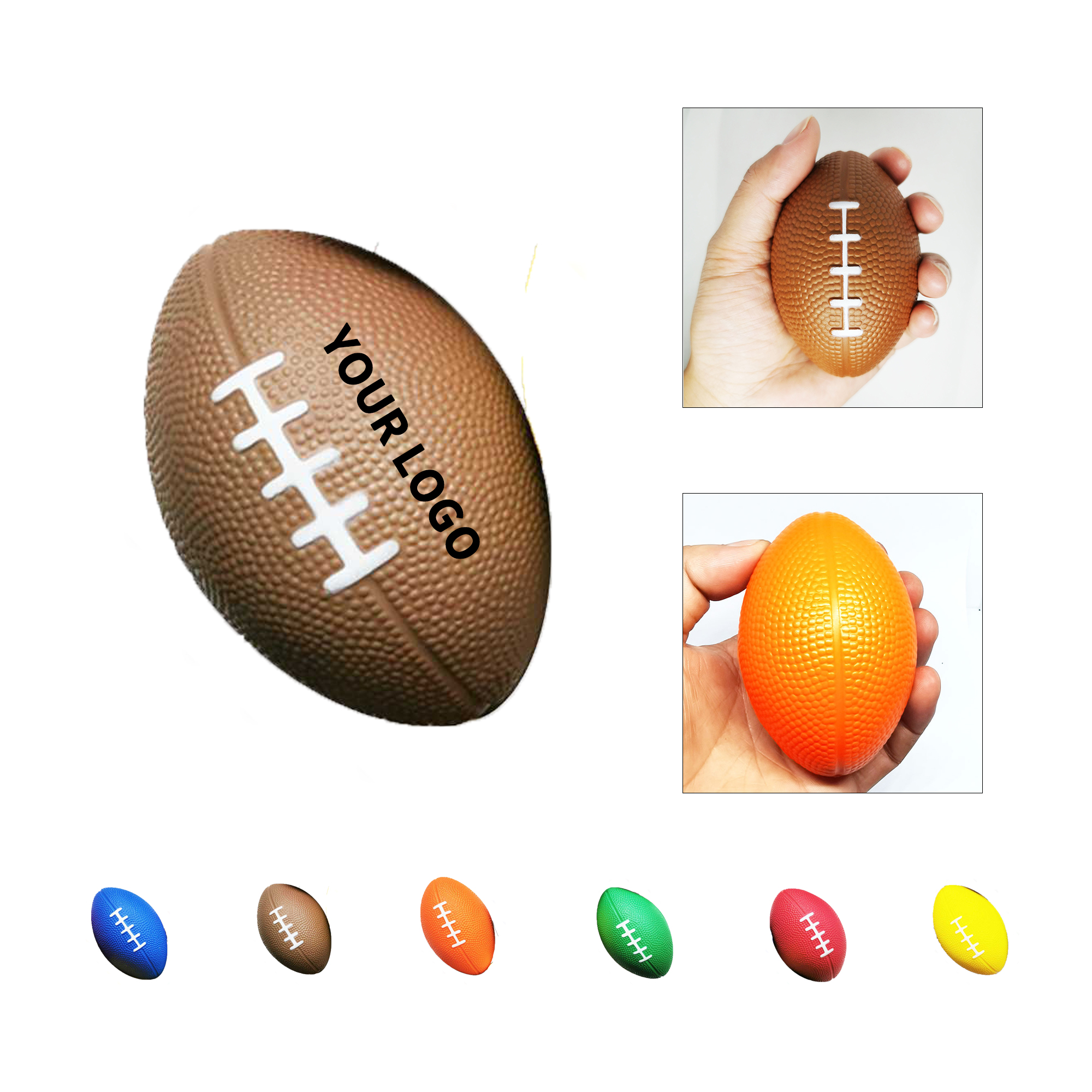 Mini Football Shape Stress Reliever 3.5" 8
