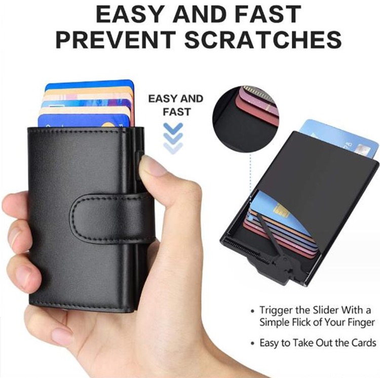 Minimalist Leather Slim Wallet RFID Blocking 2