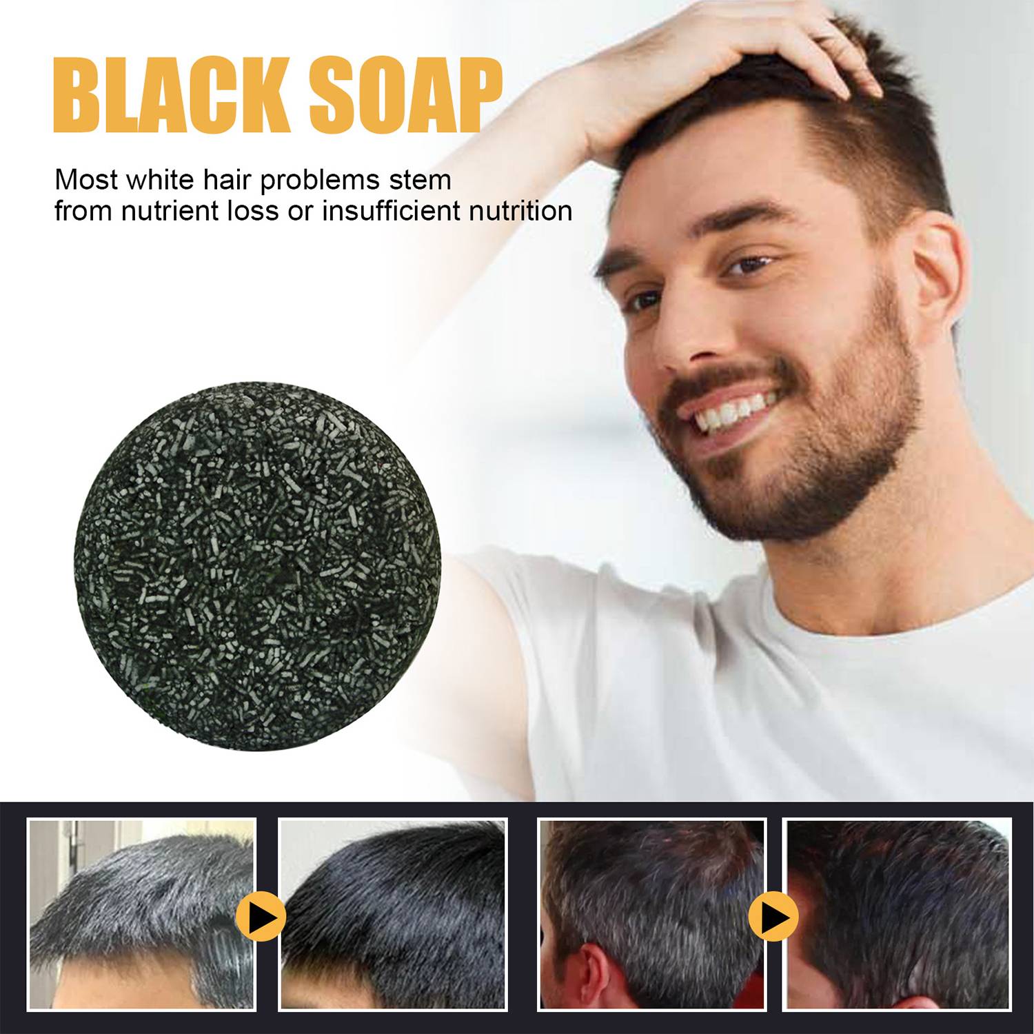 Grey Hair Coverage Shampoo Soap 2