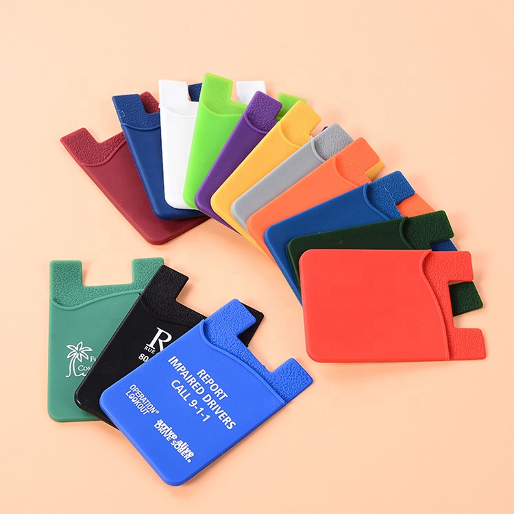 Silicone Cell Phone Wallet Stick-On 3