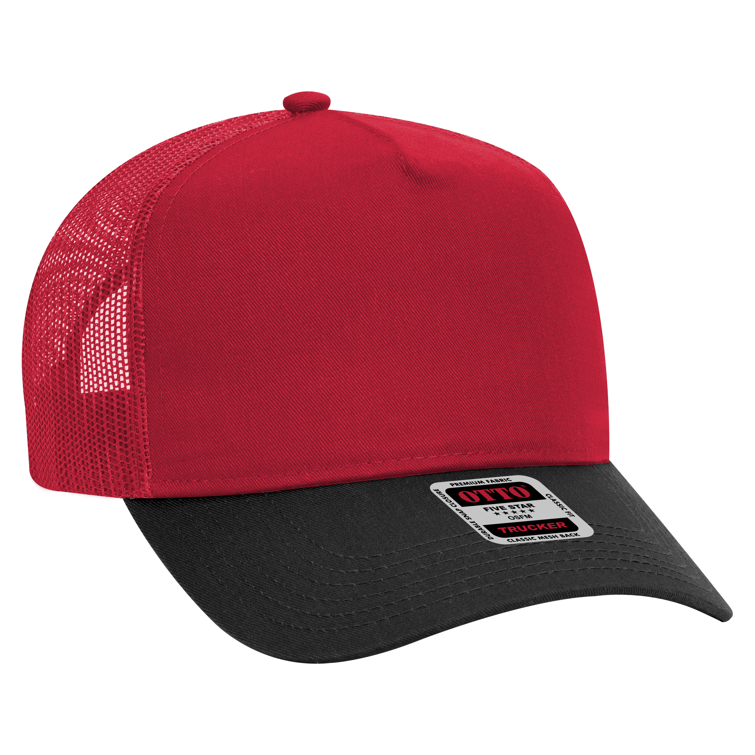OTTO CAP® 5 Panel Mid Profile Mesh Back Trucker Hat 35