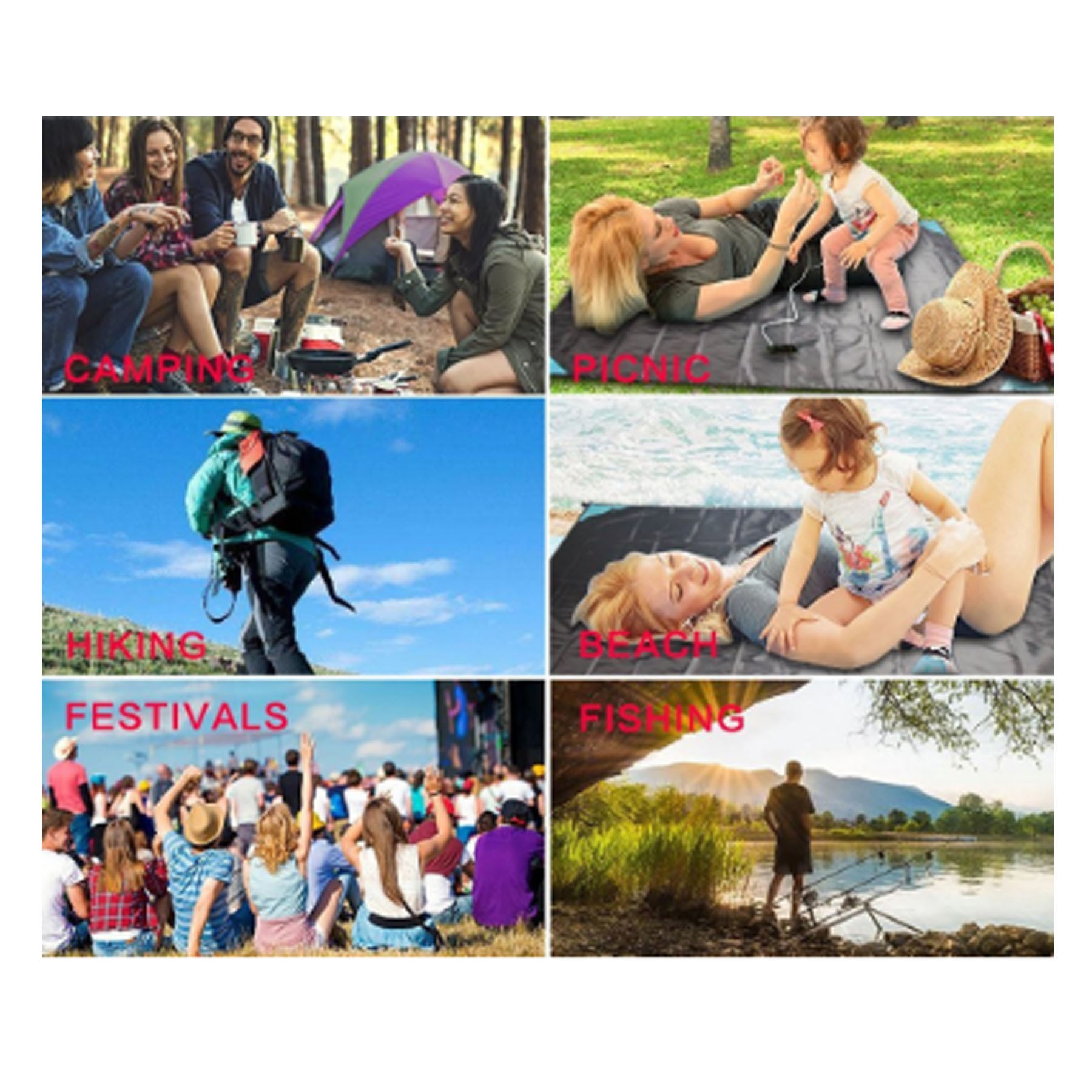 Waterproof Portable Camping Picnic Mat Beach Blanket 2