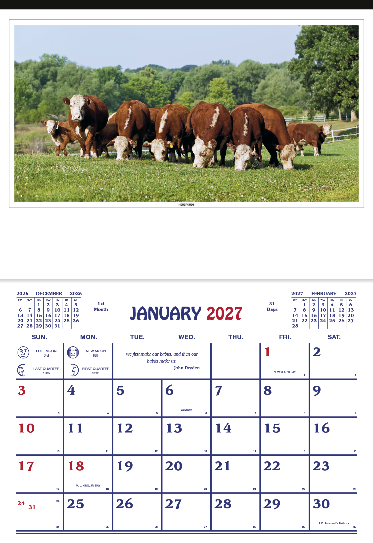 Skinner & Kennedy® Farm Calendar 85