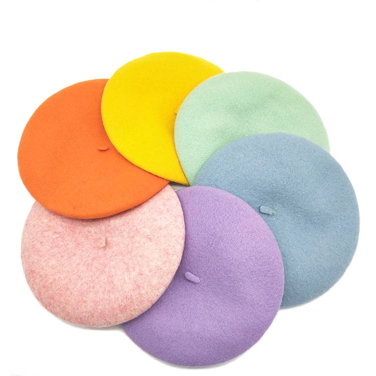 Nylon Colourful Berets for women 4