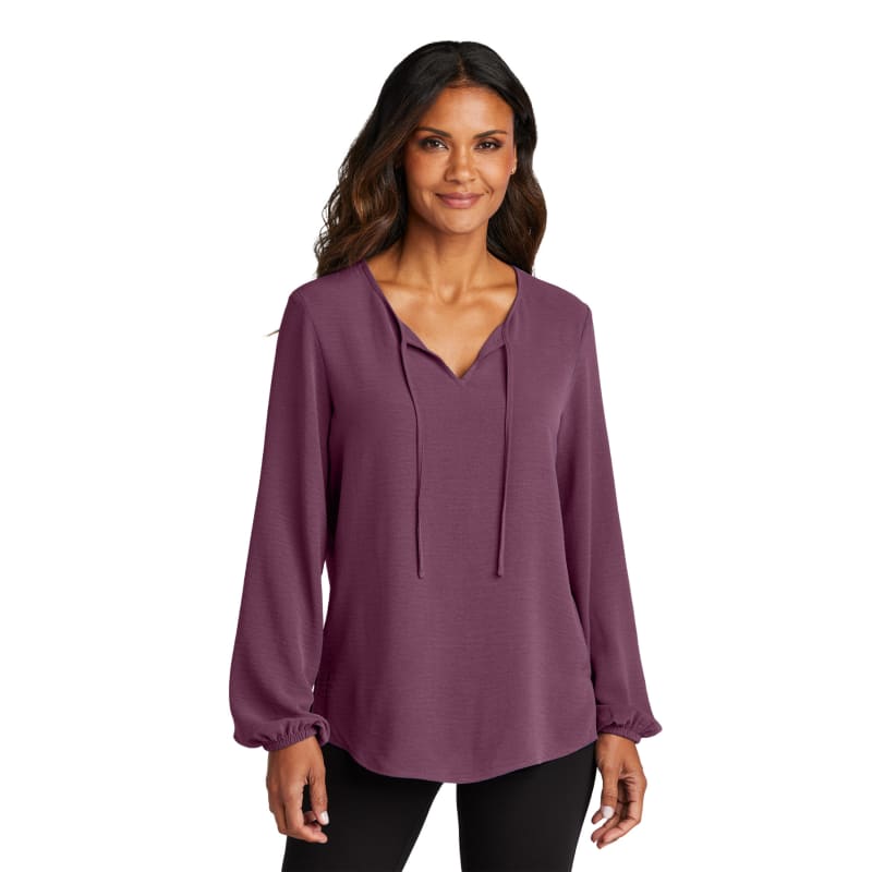 Port Authority Ladies Textured Crepe Blouse 8