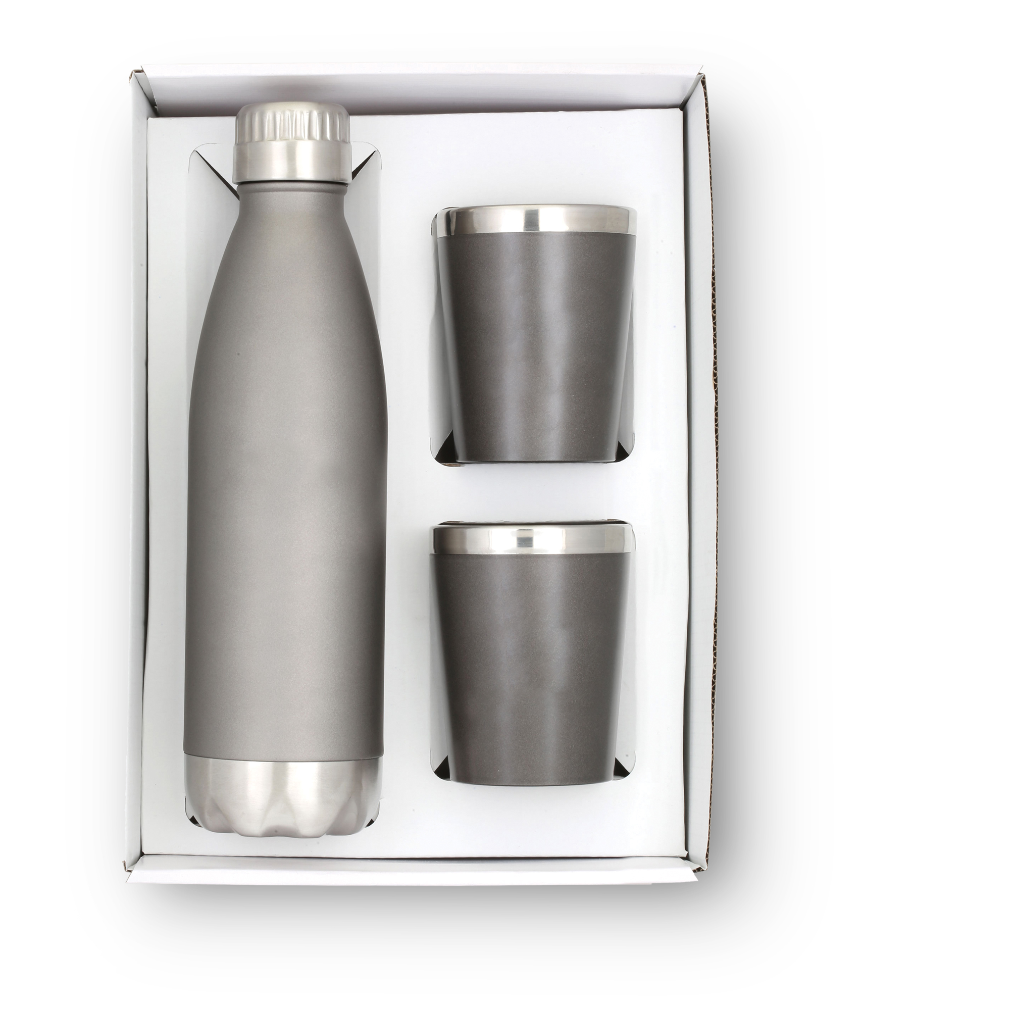 Camper Stainless Steel Bottle & Cups Gift Set, custom water bottle with logo imprint 4