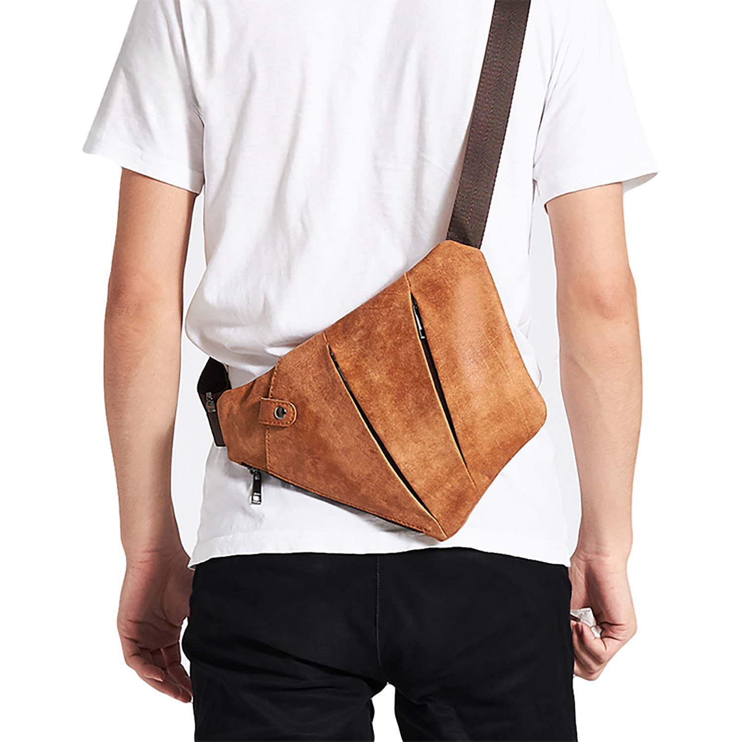 Men's Outdoor Sports Genuine Leather Crossbody Bag 10