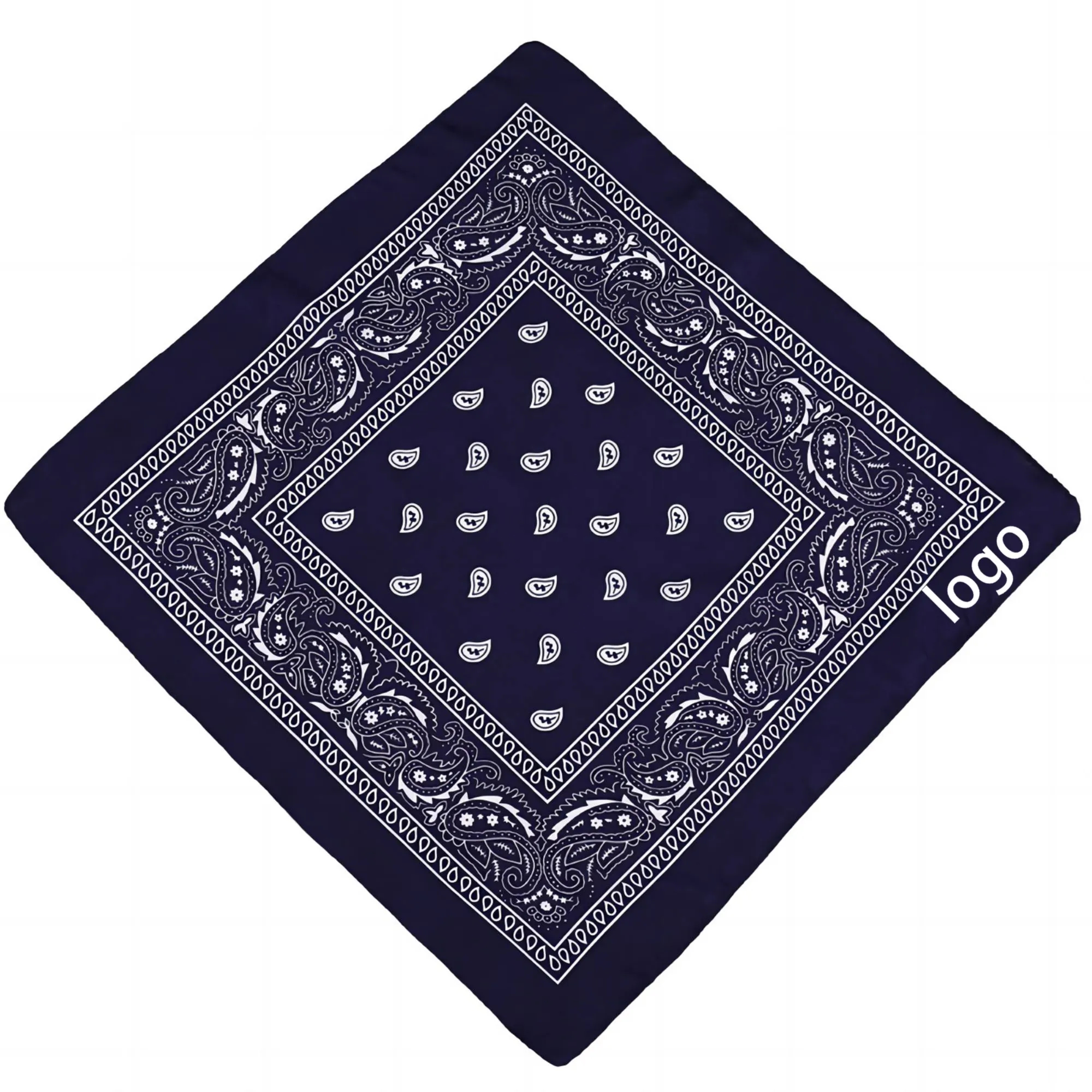 22" Full Color 100% Cotton Paisley Bandana 2