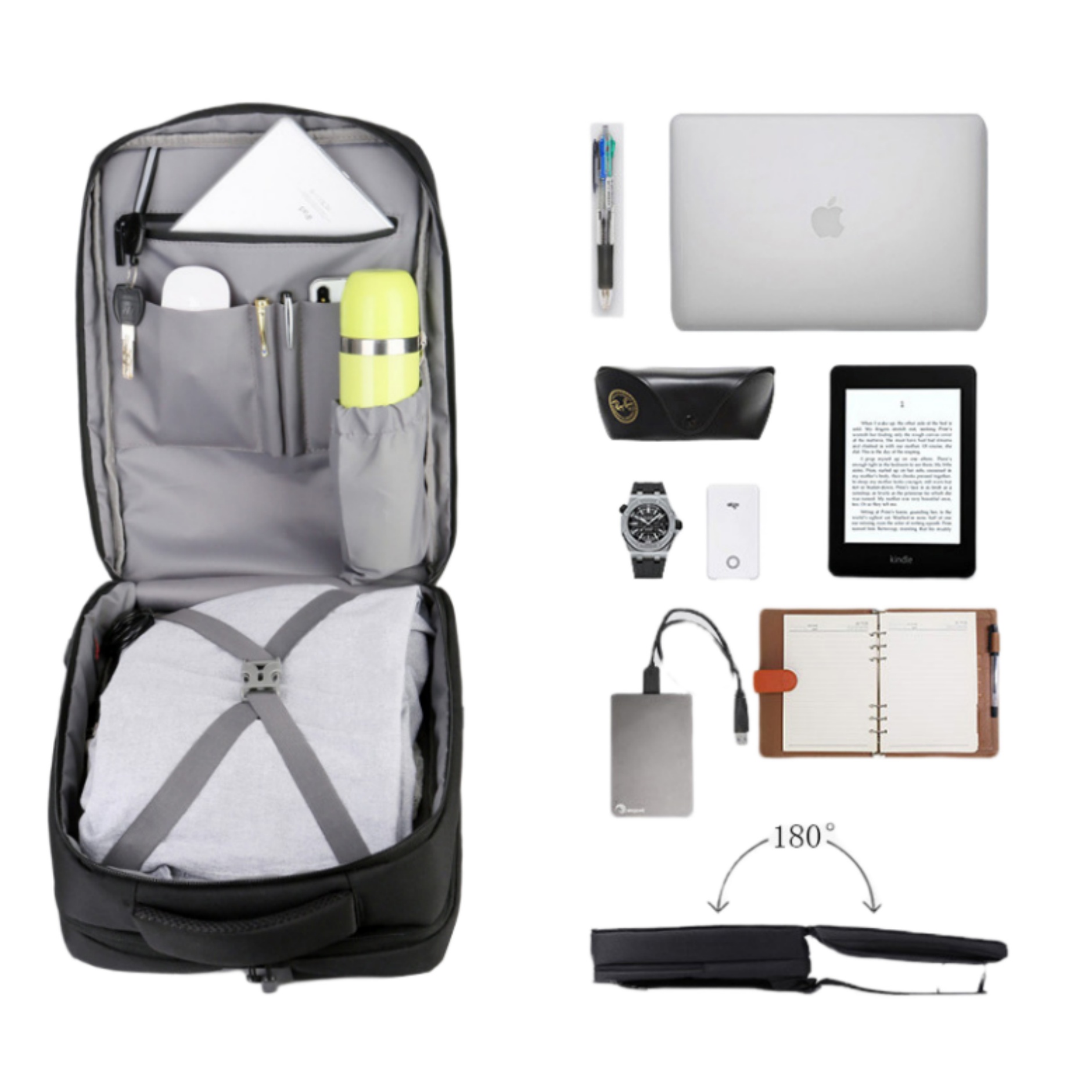 Customizable High End Laptop Backpack Luggage With USB Port - OCEAN 9