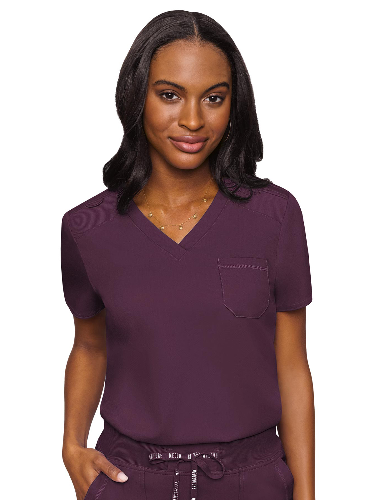 Med Couture - MC Touch - Women's 1-Pocket V-Neck Top 20